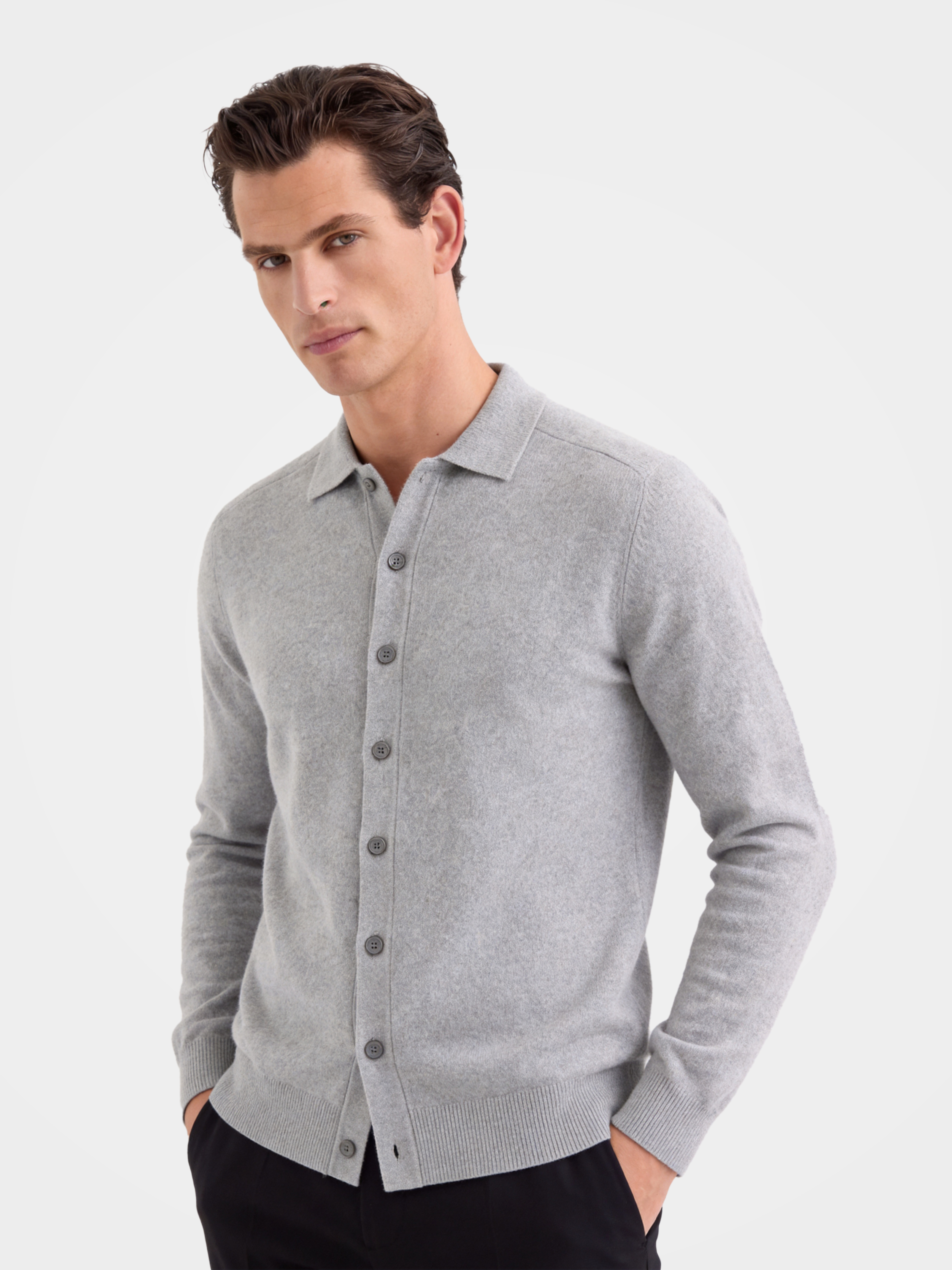 Men’s 100% Organic Cashmere Shirt Sweater Pullover