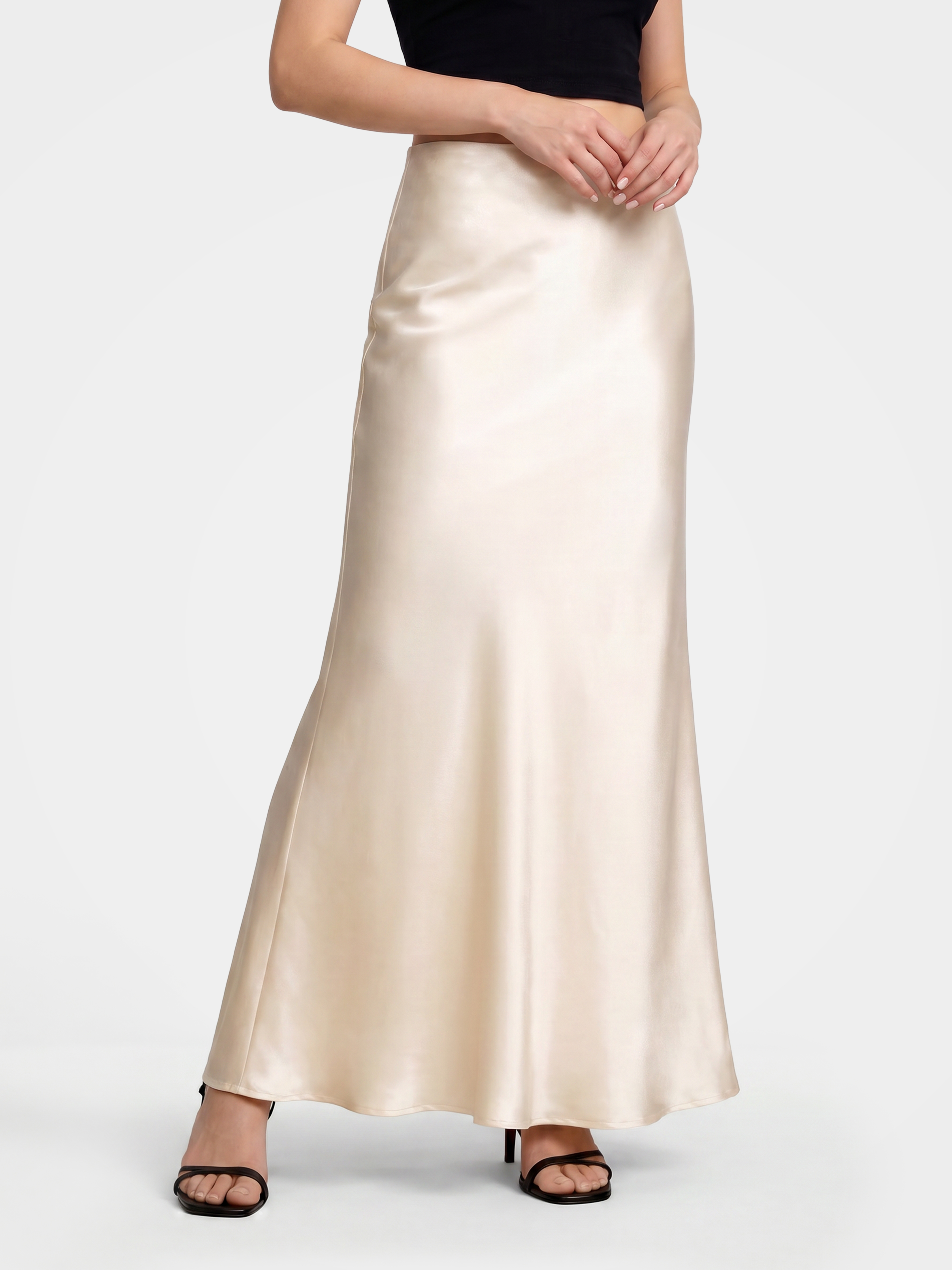 Smooth 100% Mulberry Silk Maxi Mermaid Skirt