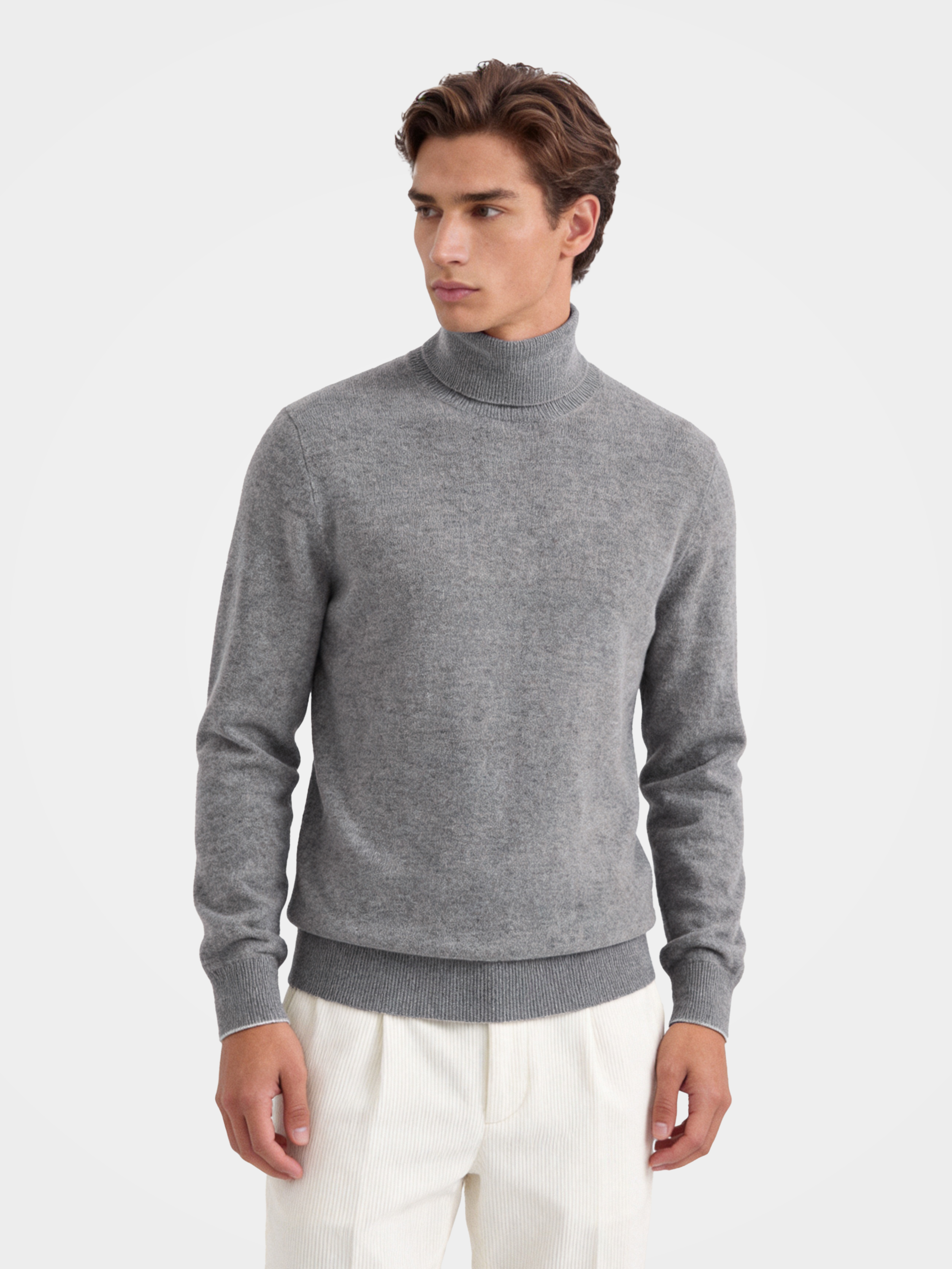 Pre-Order | Men's 100% Mongolian Cashmere Turtleneck Sweater Soft Knit Pullover (10-14 Business Days)