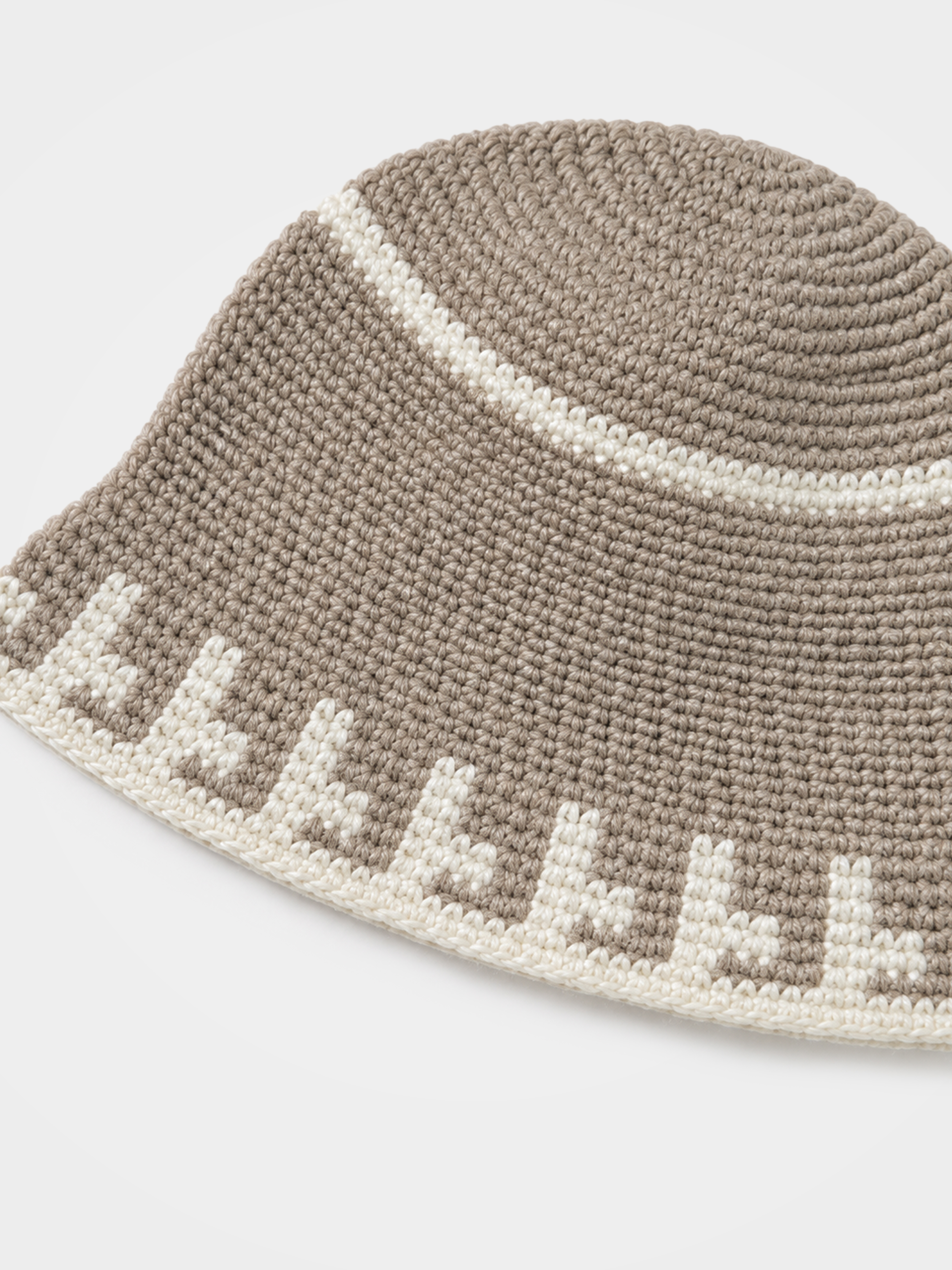 100% Cashmere Geometric Knit Bucket Hat