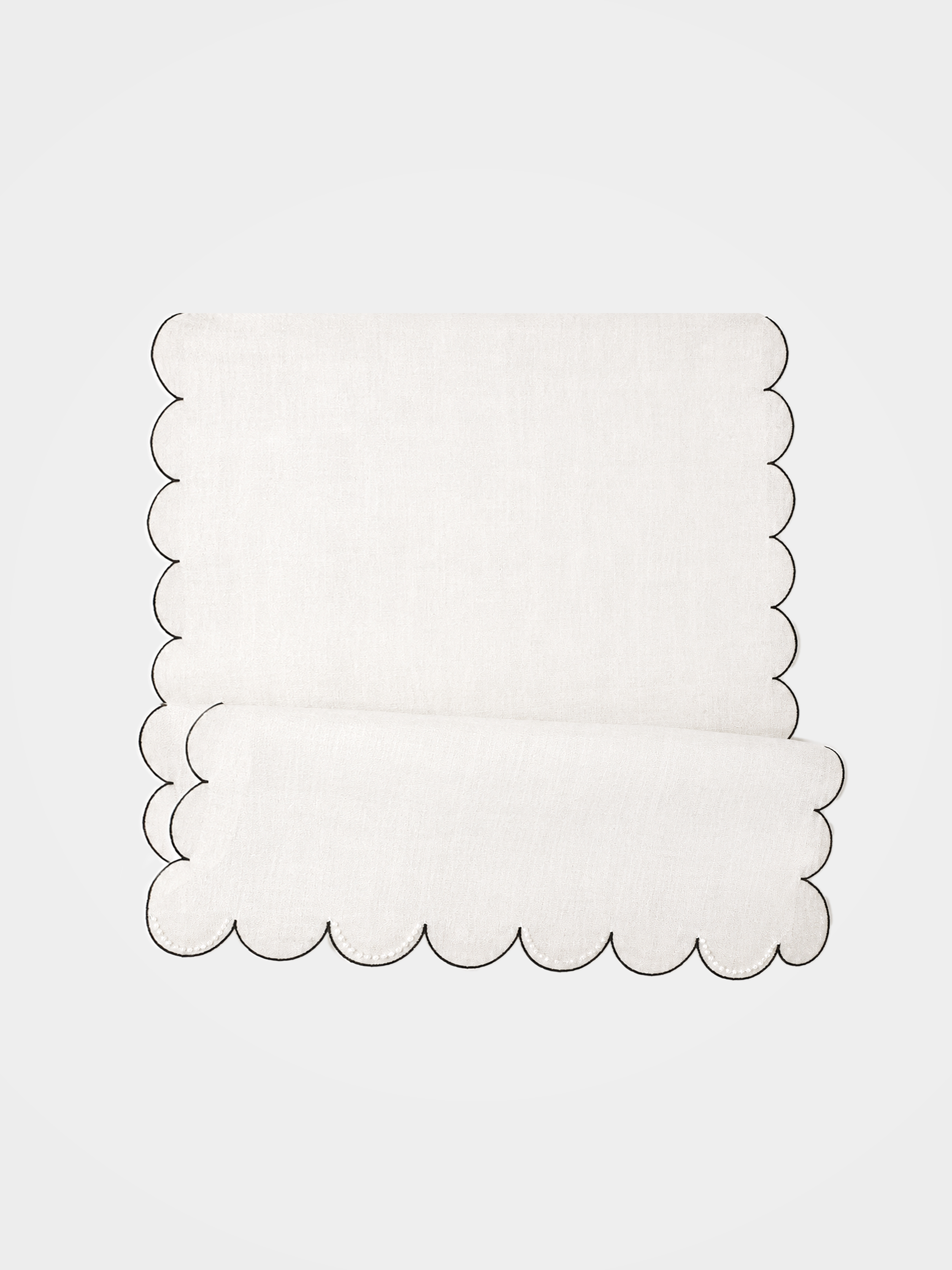 100% Cashmere Scalloped Edge Long Scarf