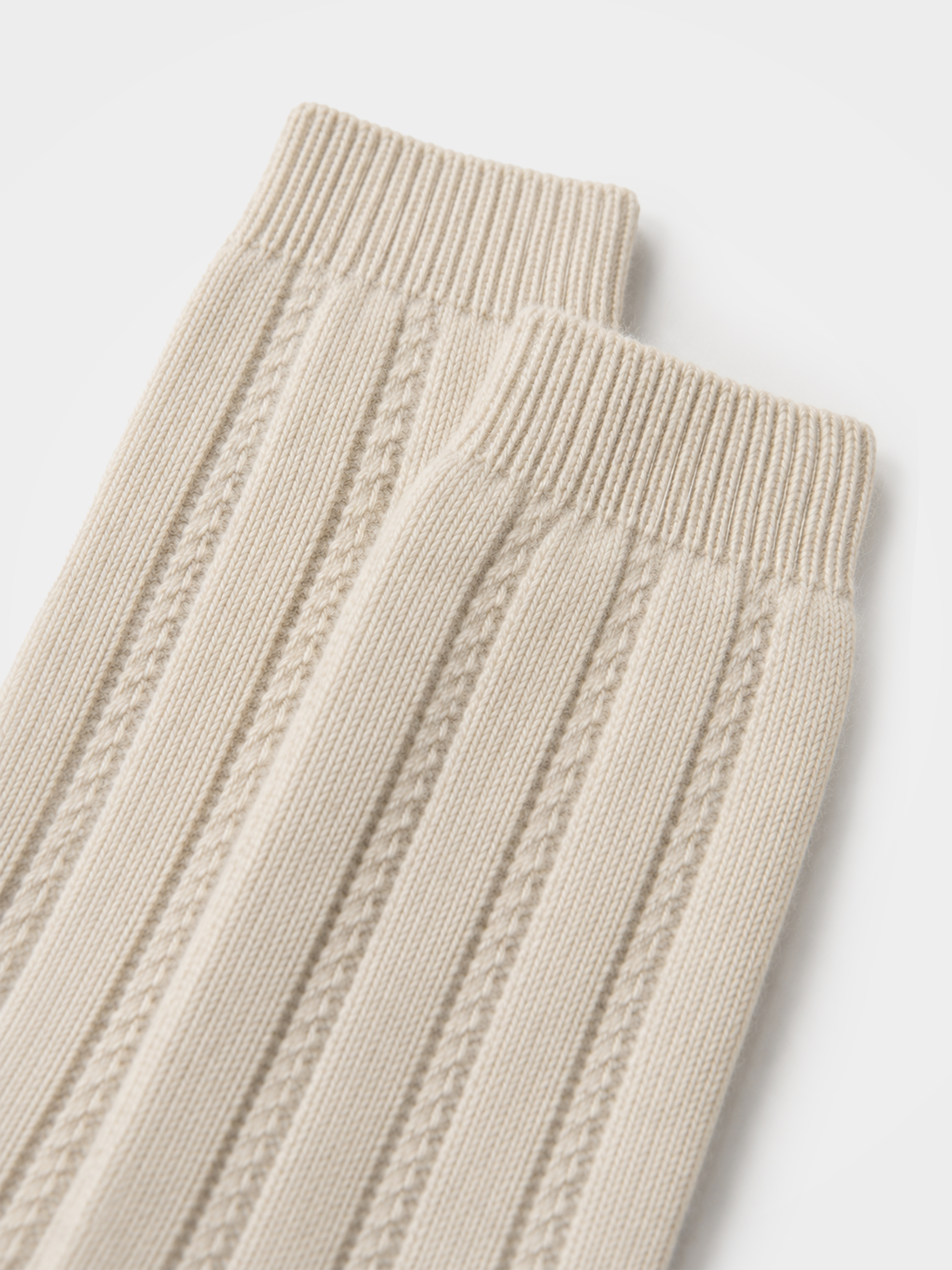 100% Cashmere Rib Knit Crew Socks