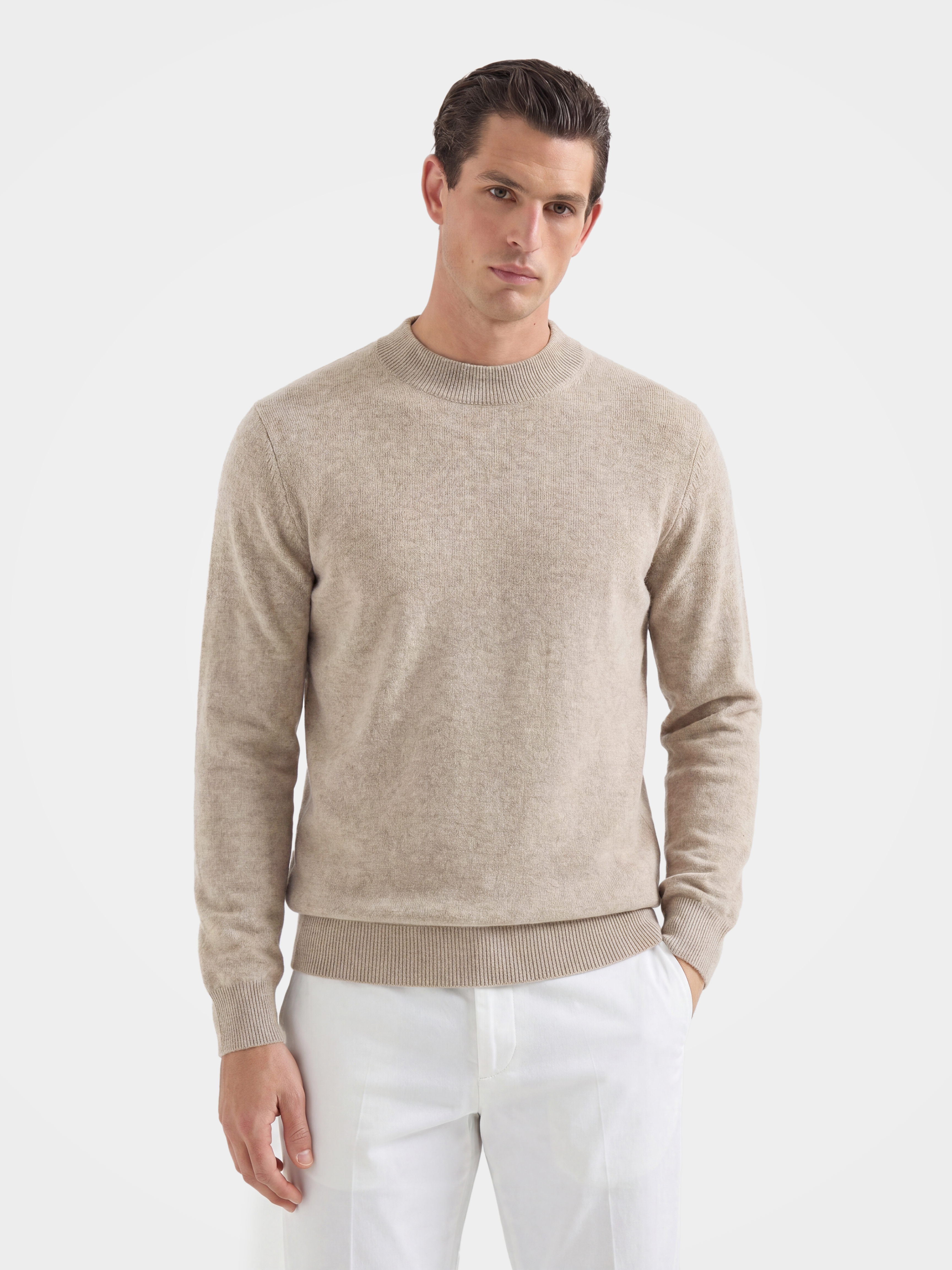 Men's 100% Mongolian Cashmere Crew Neck Sweater