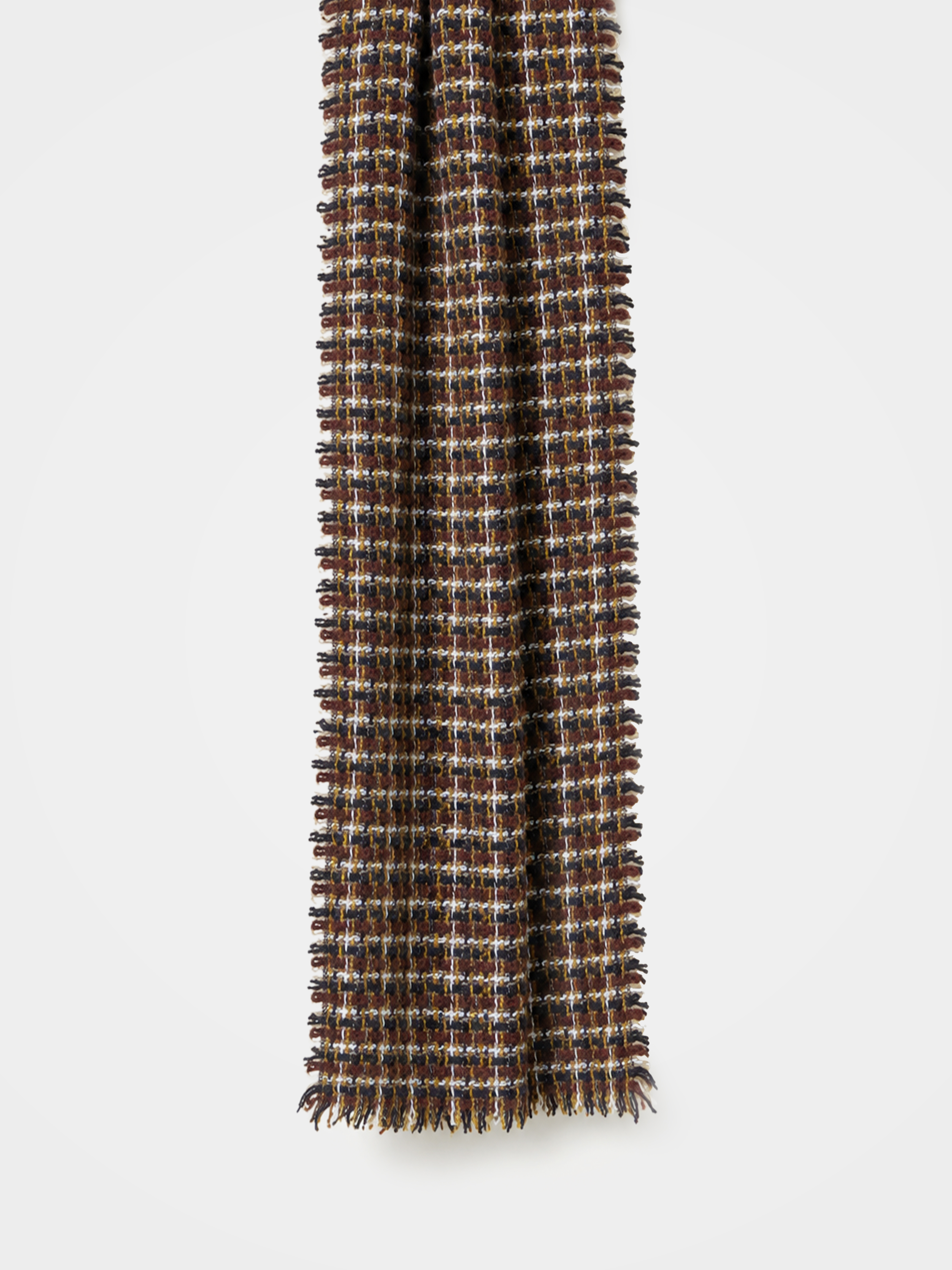 100% Cashmere Classic Plaid Fringe Long Scarf