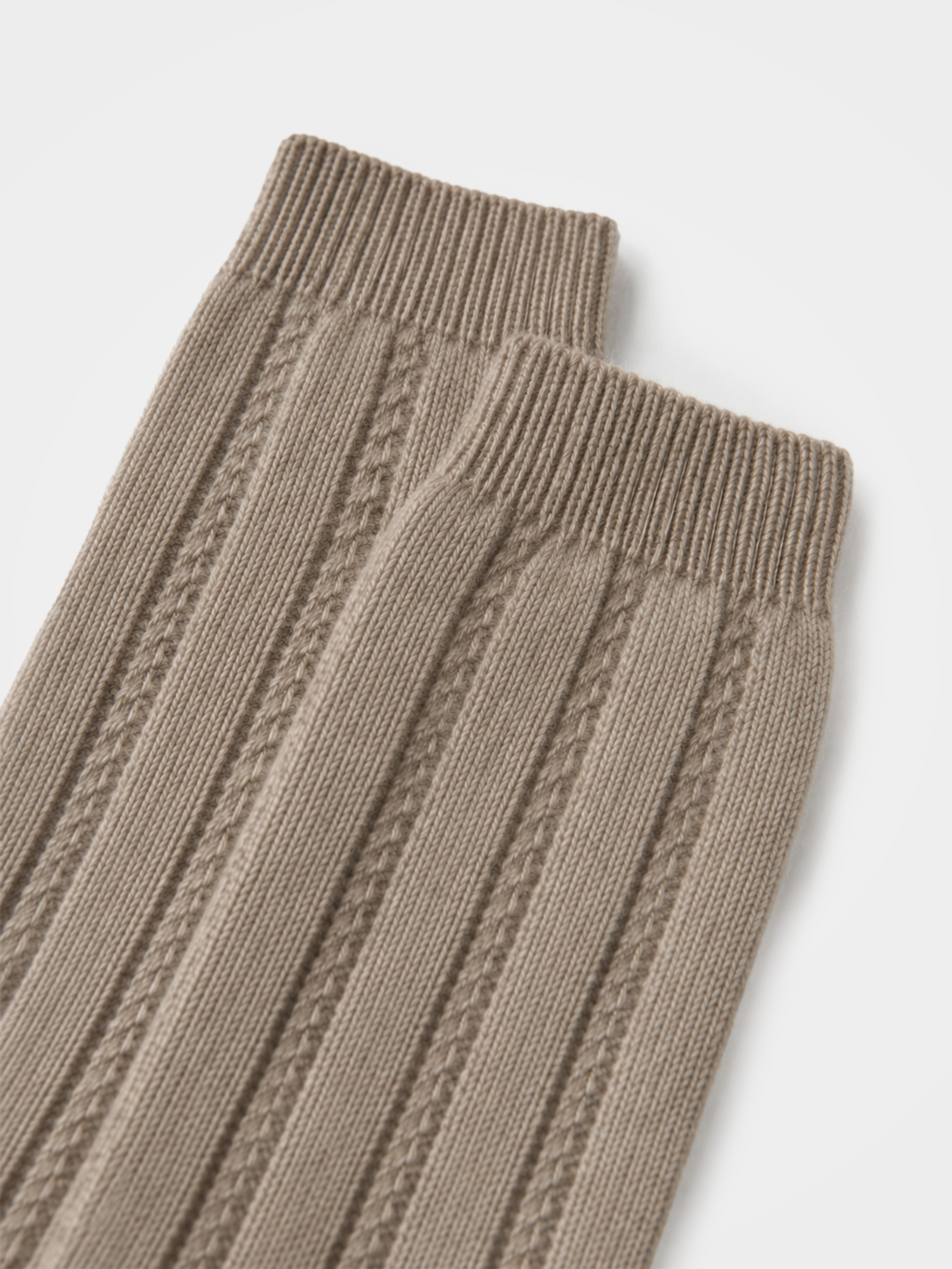 100% Cashmere Rib Knit Crew Socks