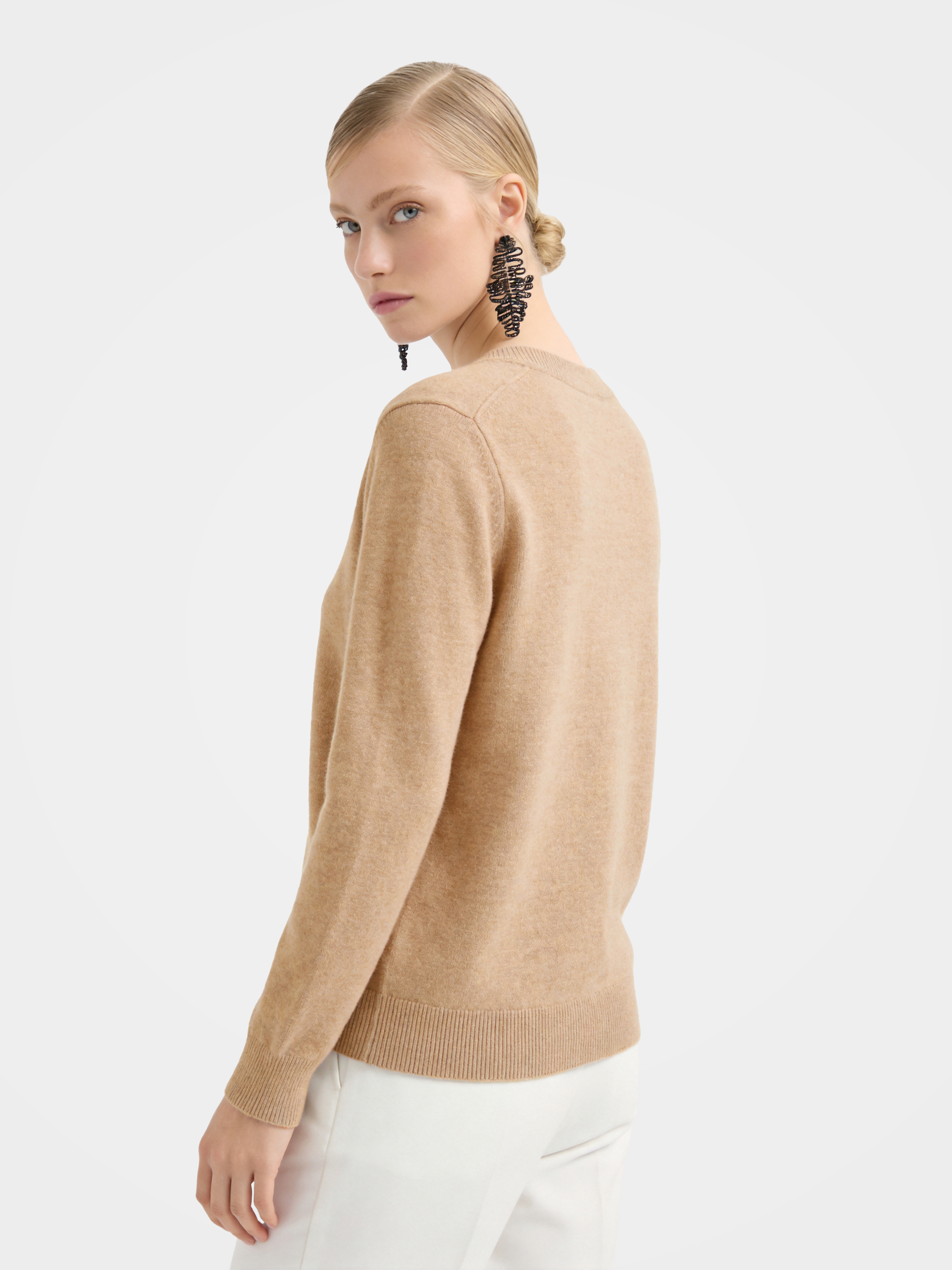 Lightweight 100% Mongolian Cashmere V-Neck Sweater