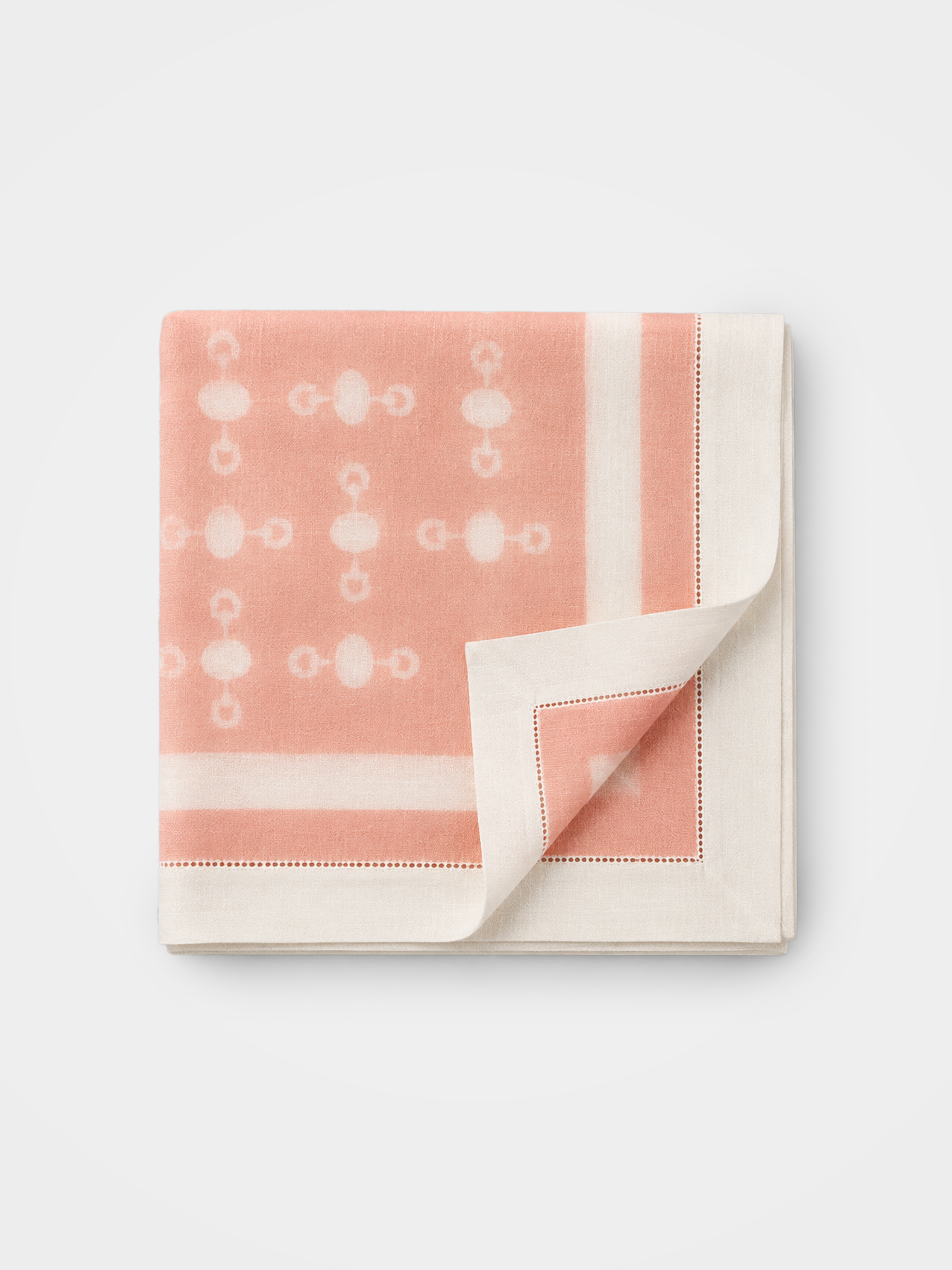 100% Cashmere Geometry Print Square Scarf
