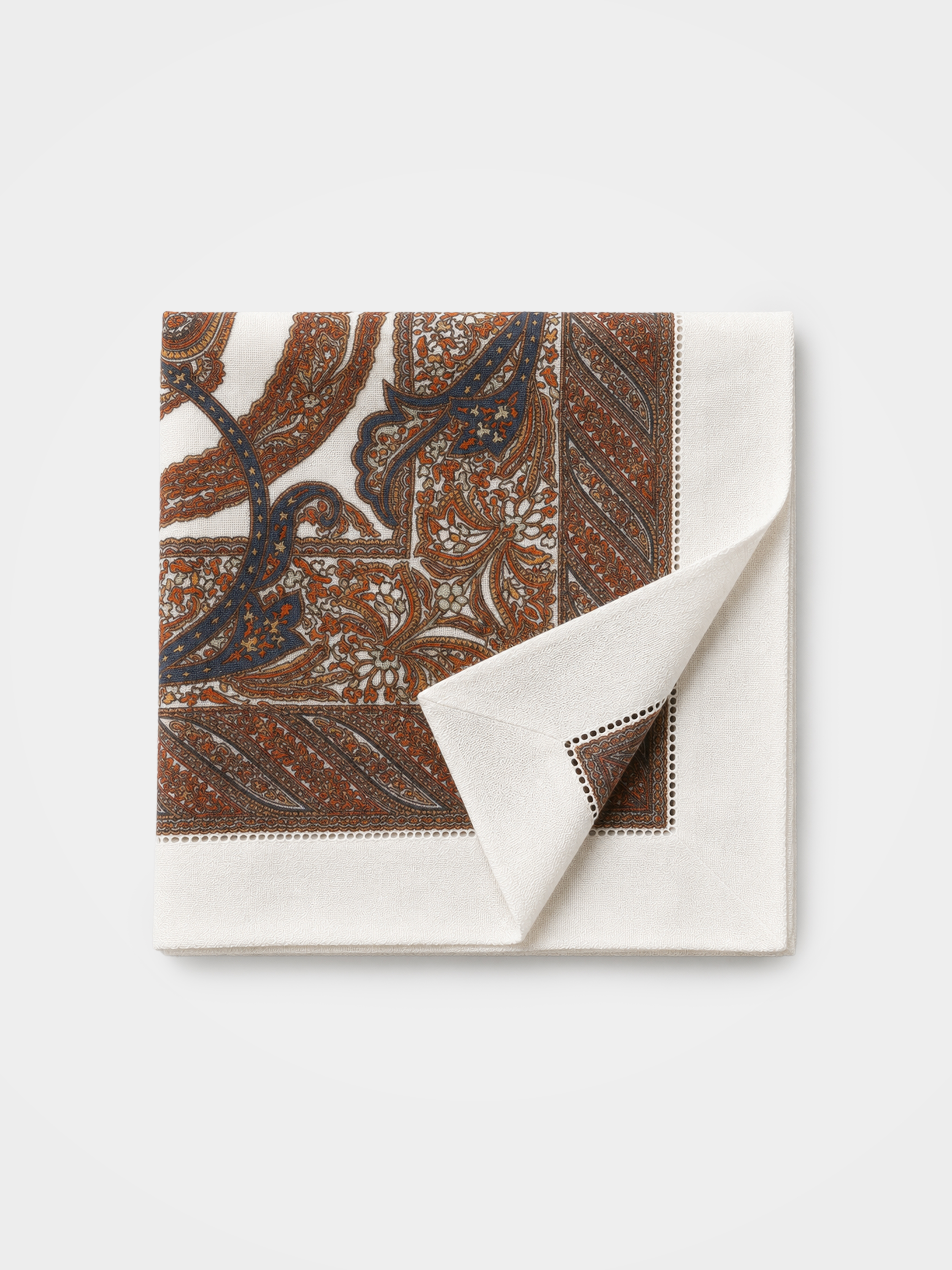 100% Cashmere Vintage Floral Print Square Scarf