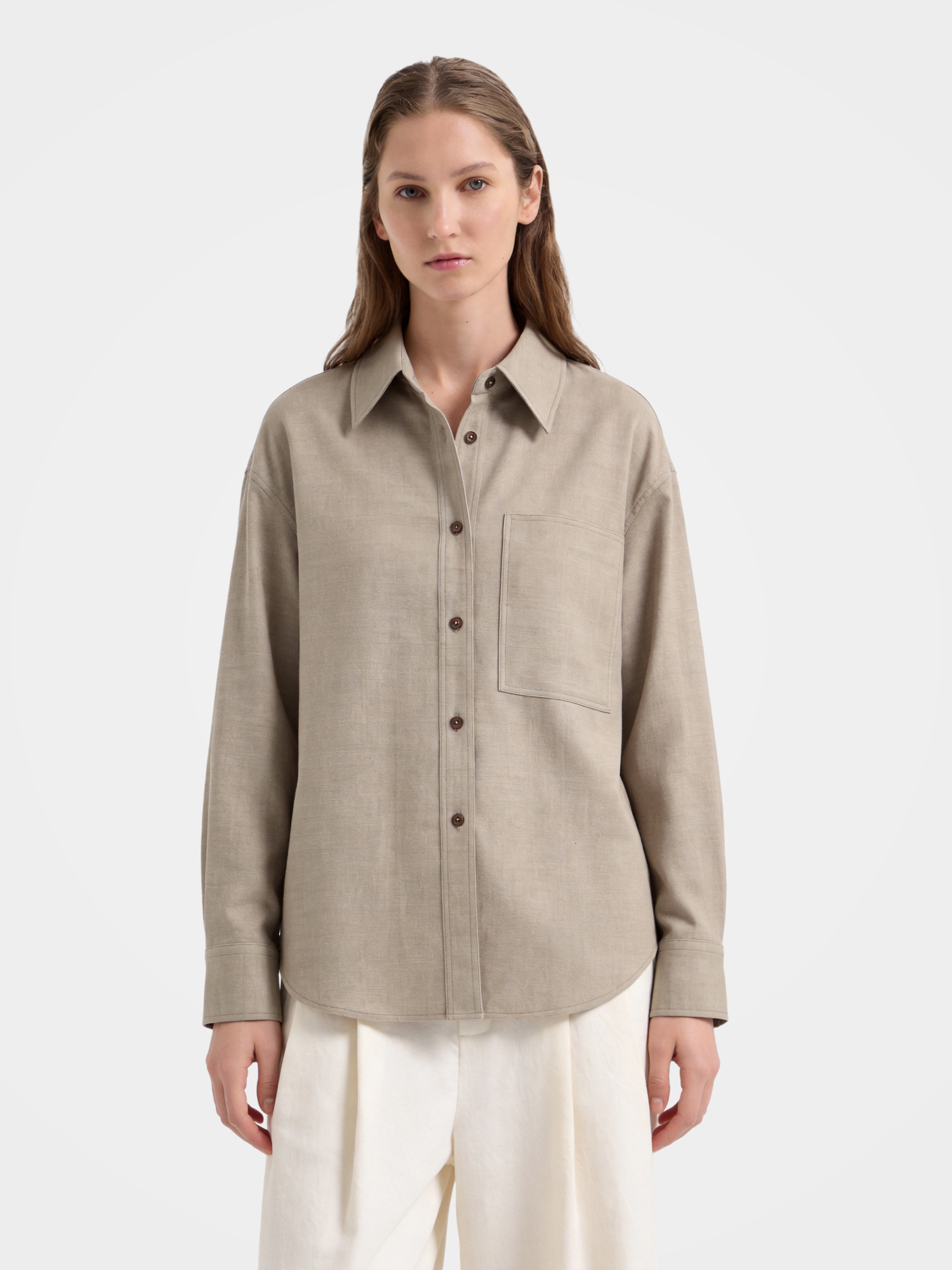 Wool Collared Warm Casual Shirt Jacket