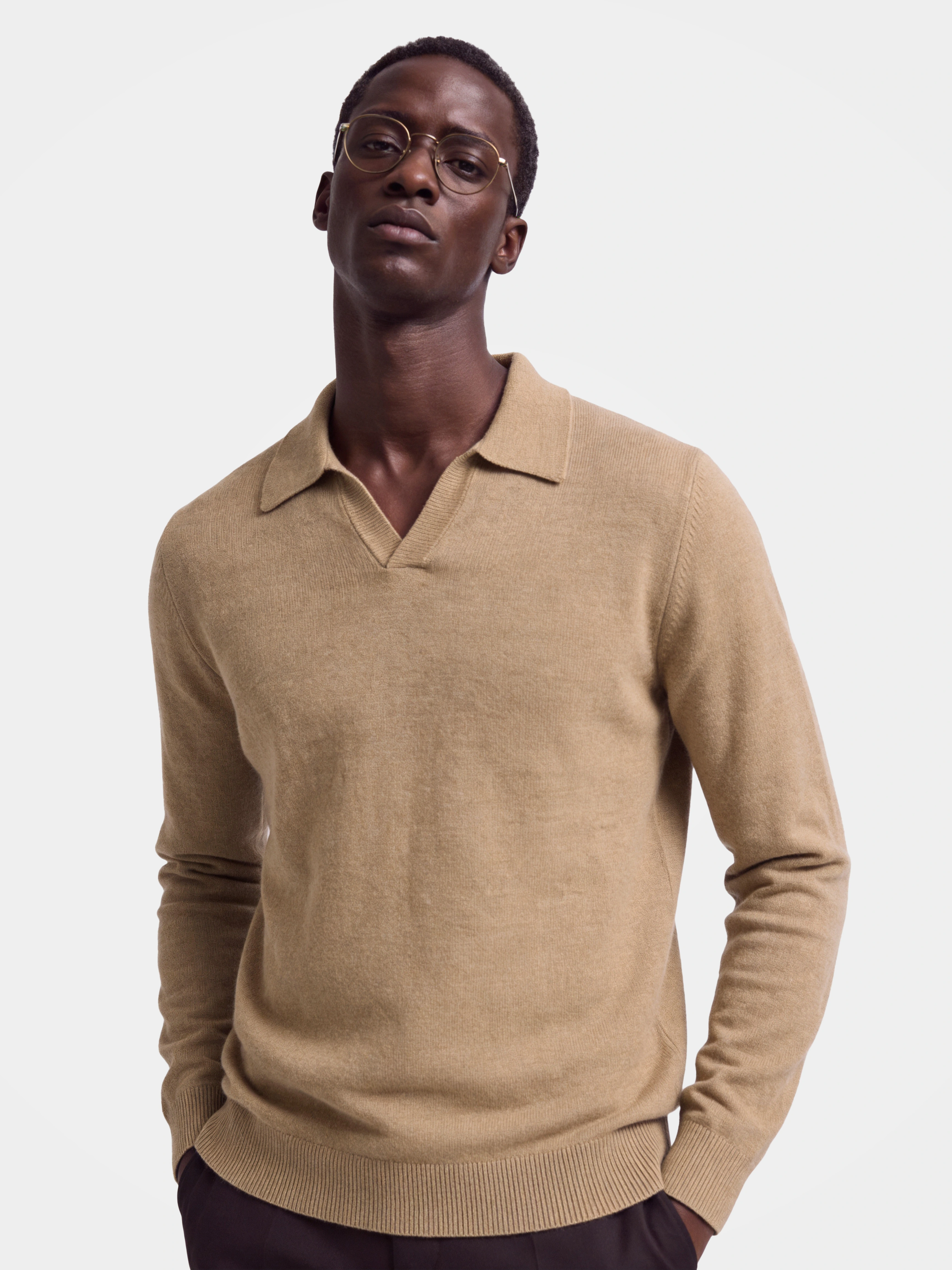 Pre-Order | Men's 100% Wool Collared Knit Sweater Classic Ribbed Pullover (10-14 Business Days)
