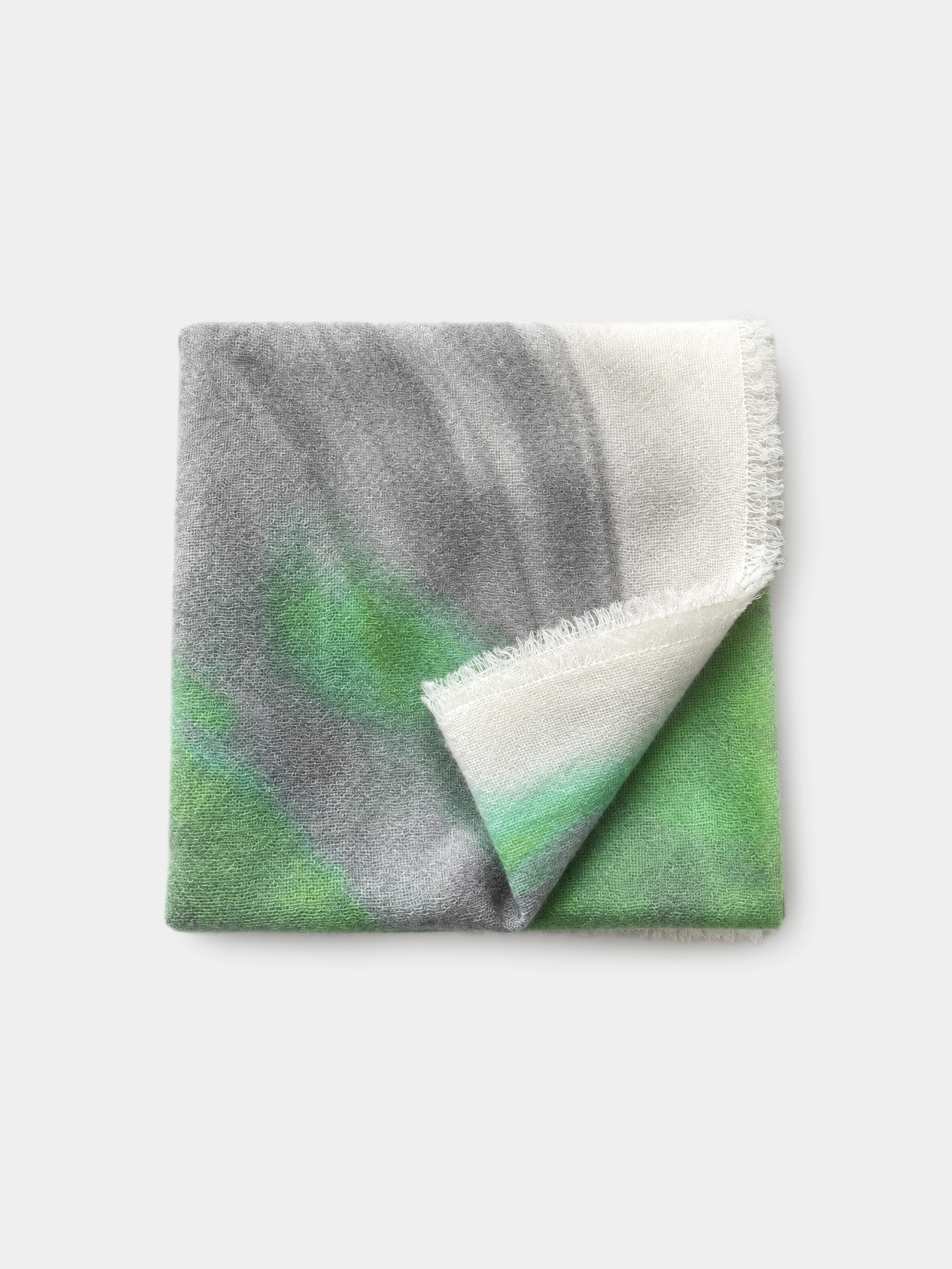 100% Cashmere Graffiti Painting Tassel Square Scarf
