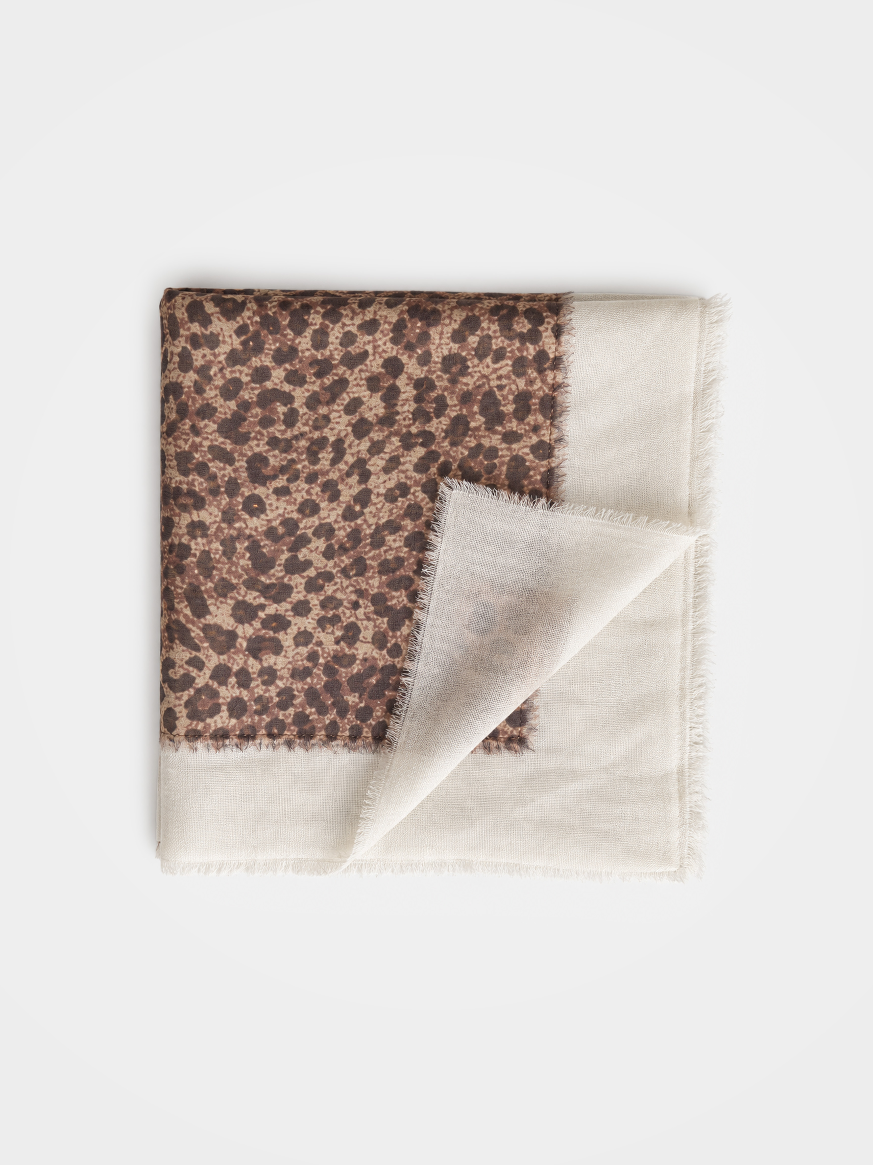 100% Cashmere Leopard Tassel Square Scarf