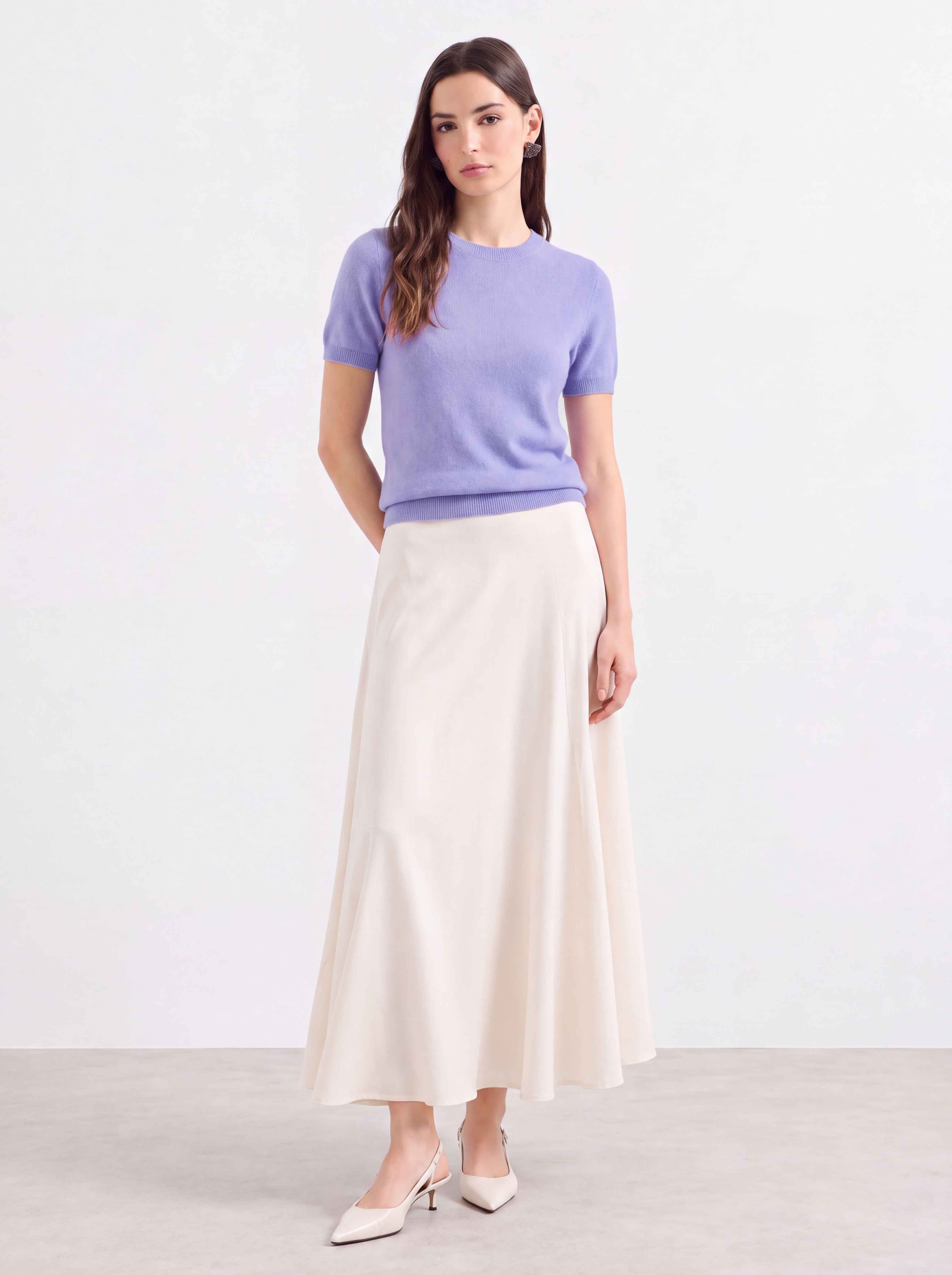 Superfine Grade-A 100% Cashmere Lightweight Breathable Knit Top