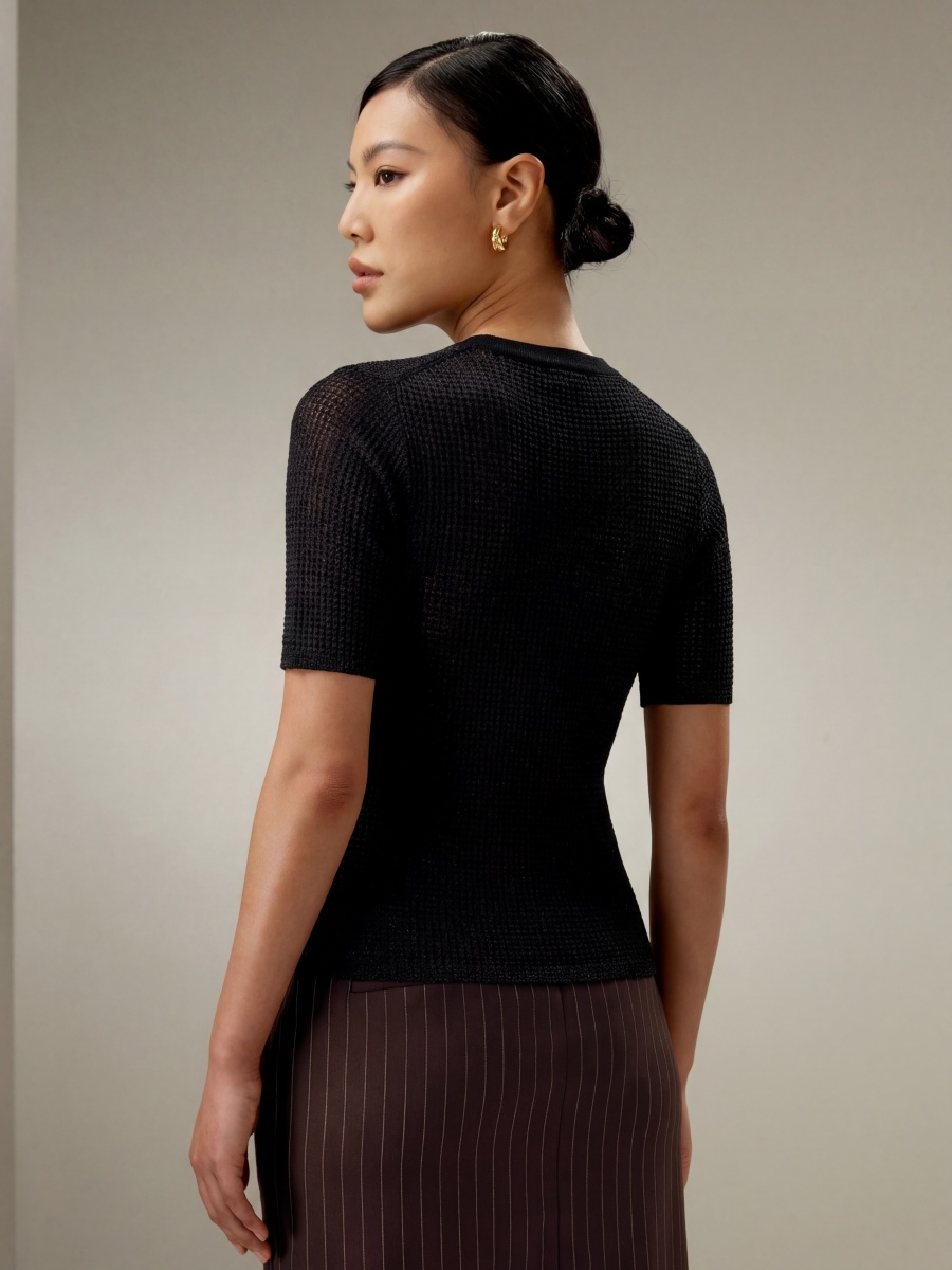 Slik Short Sleeve Knit Top