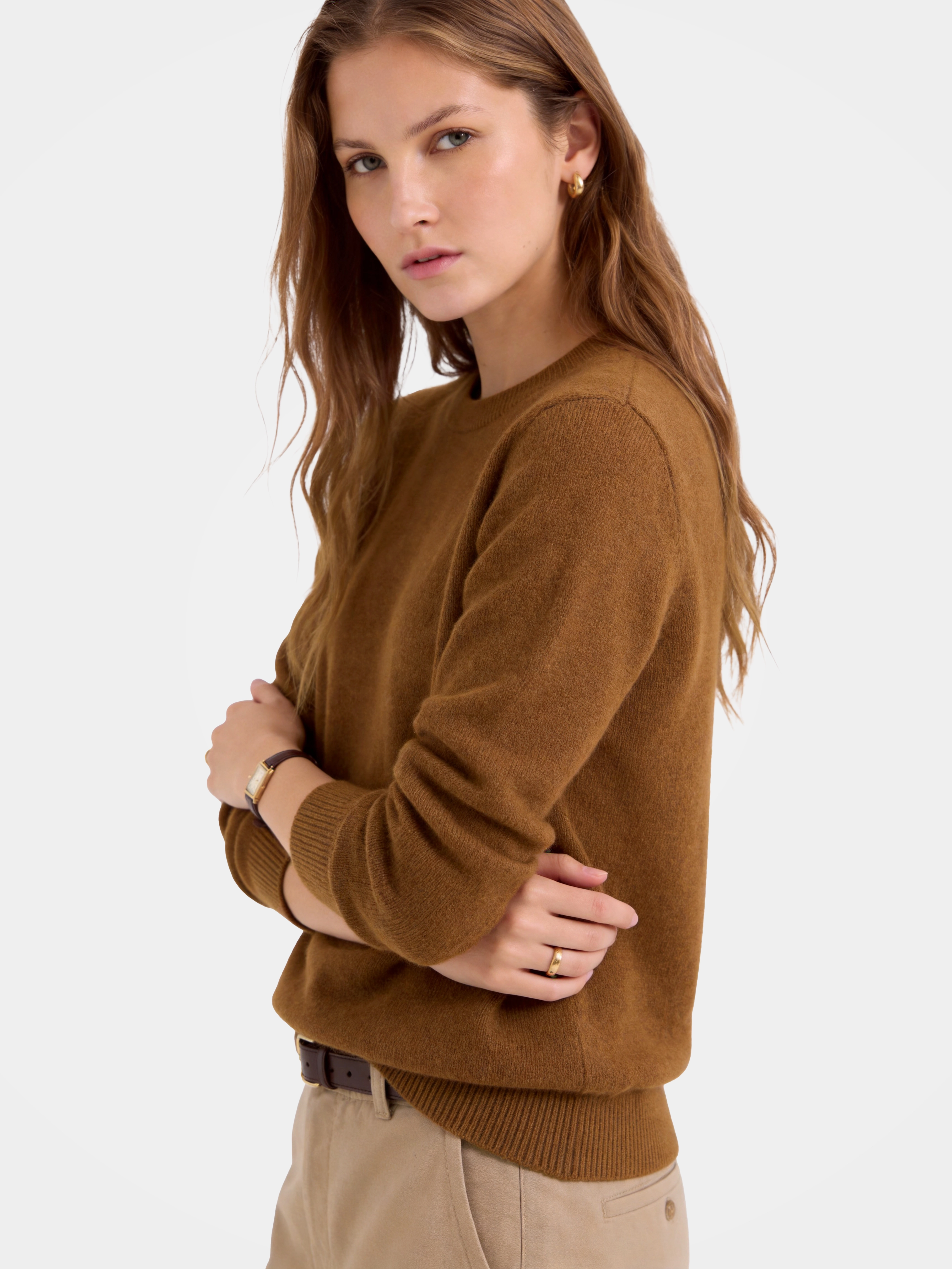 100% Mongolian Cashmere Crewneck Sweater