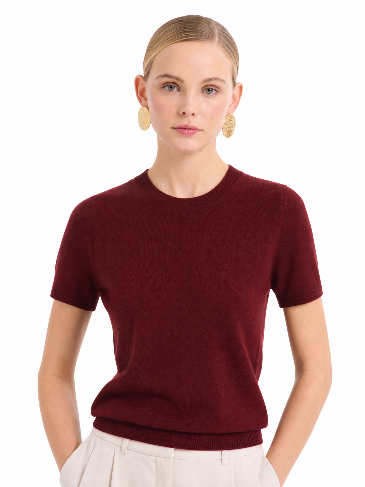 Superfine Grade-A 100% Cashmere Lightweight Breathable Knit Top