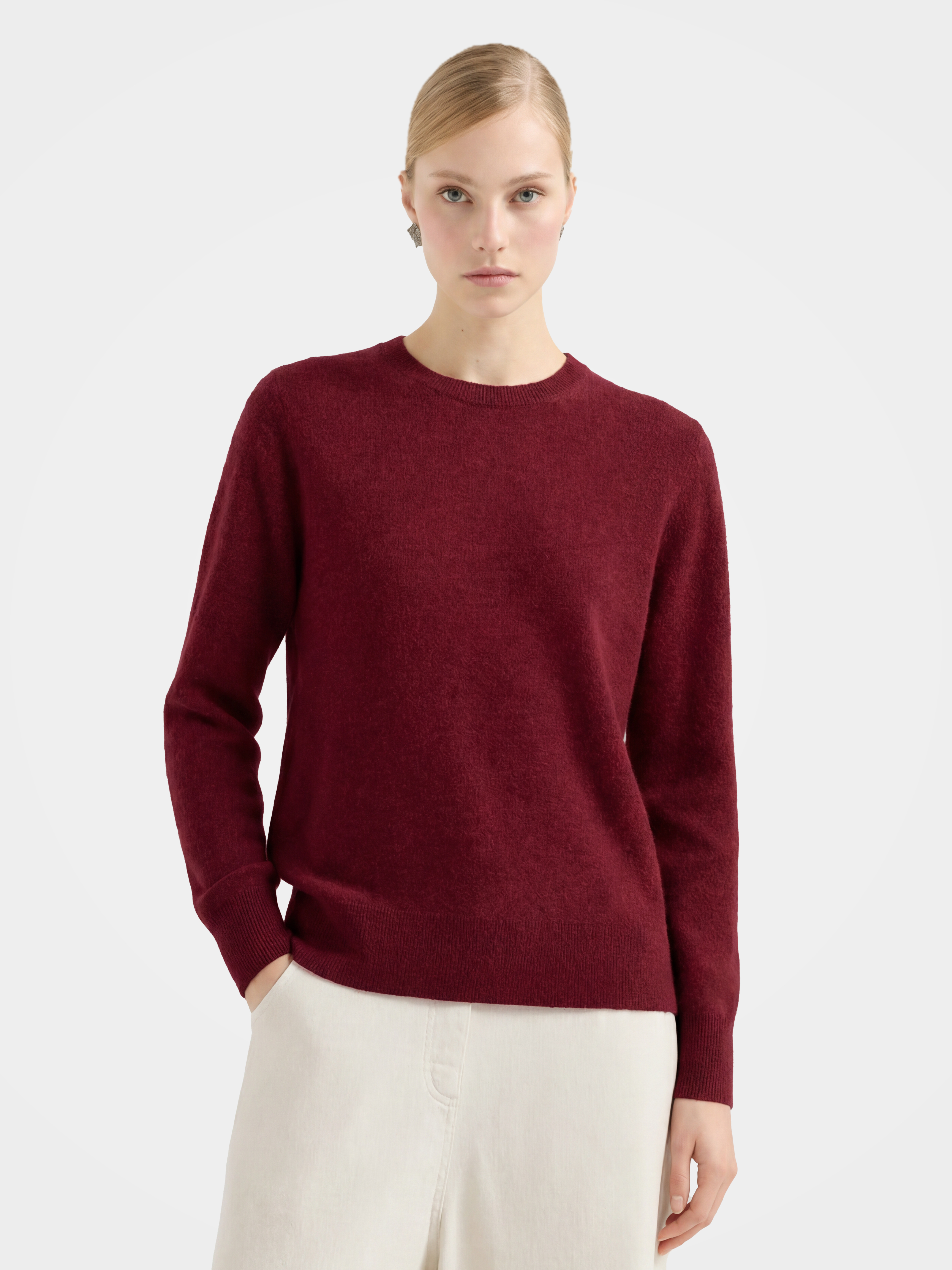 100% Mongolian Cashmere Crewneck Sweater