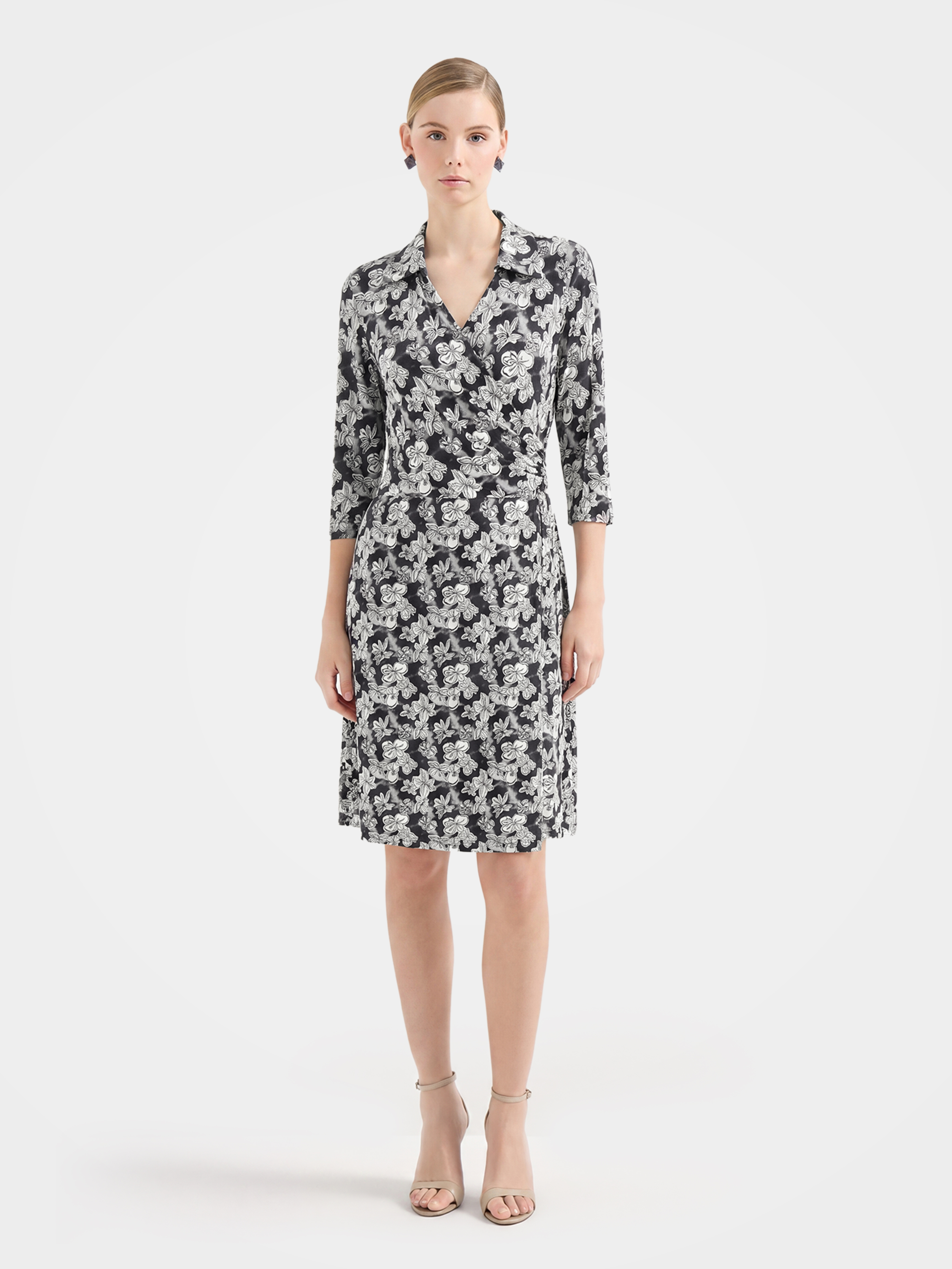 Breathable Mulberry Silk Floral Print Dress