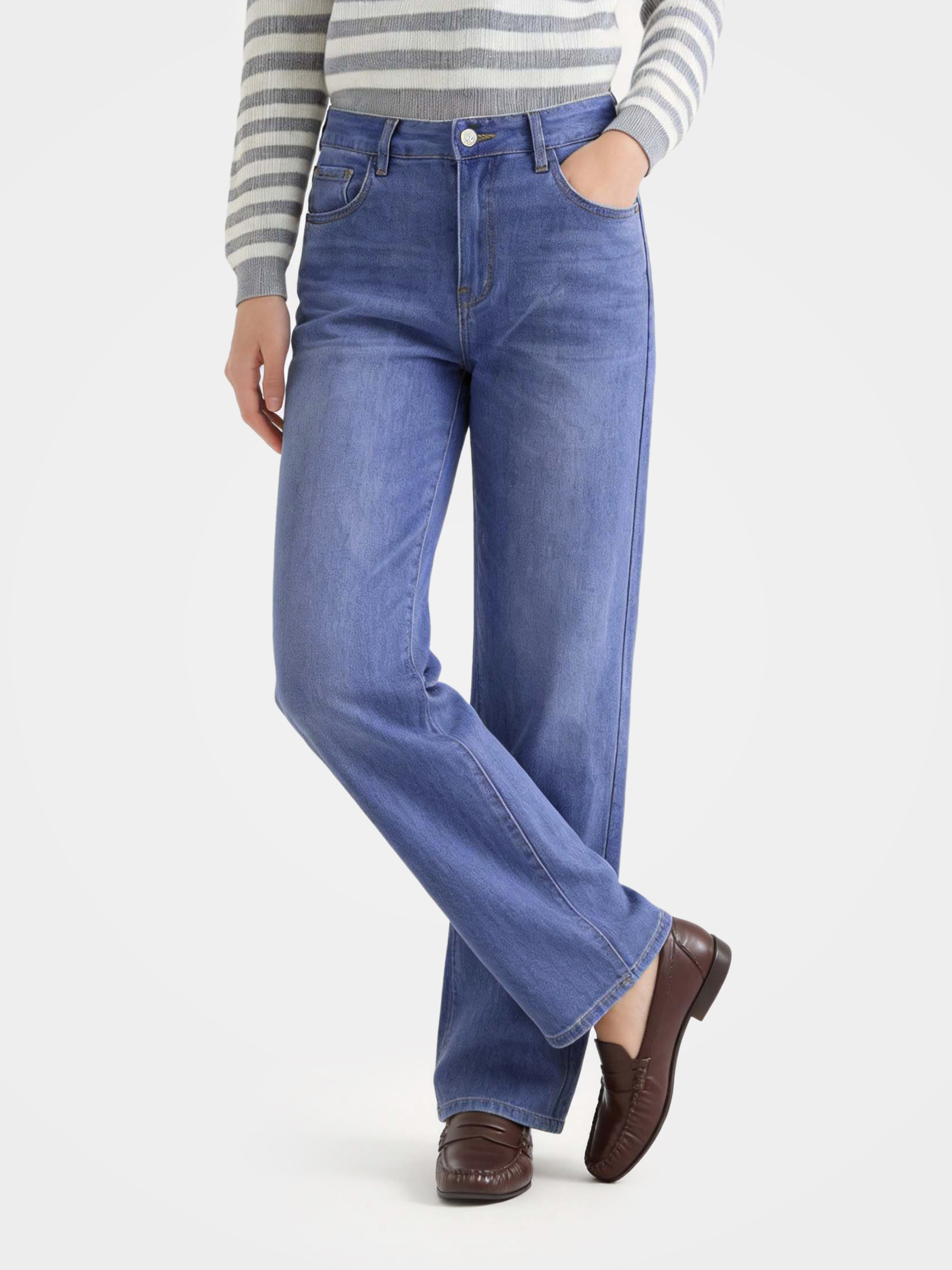 Refined High Rise Straight Leg Jeans