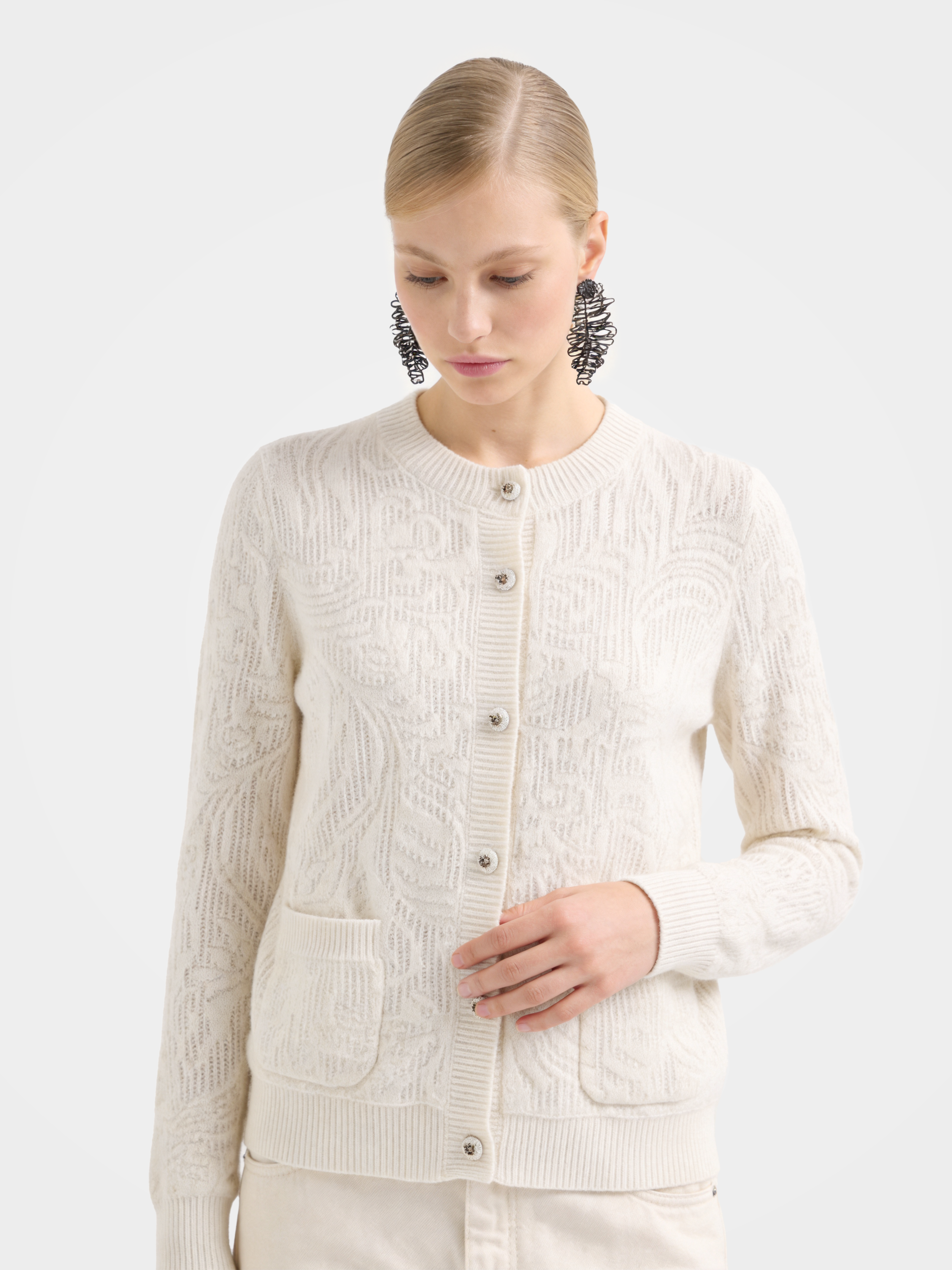Soft 100% Mongolian Cashmere Knit Cardigan