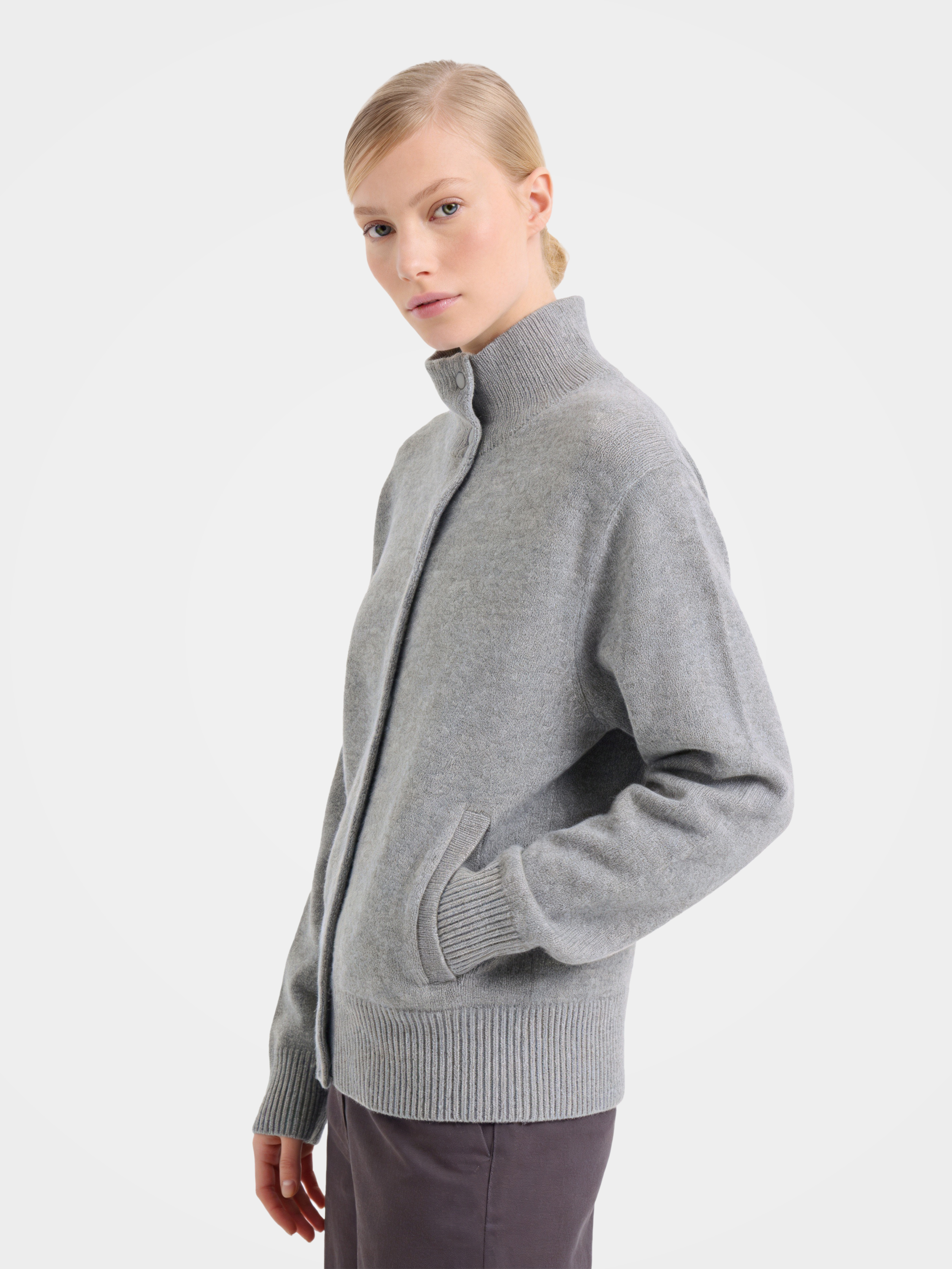 Pre-Order | 100% Wool Turtleneck Sweater Soft Relaxed Fit Knit Cardigan (10-14 Business Days)