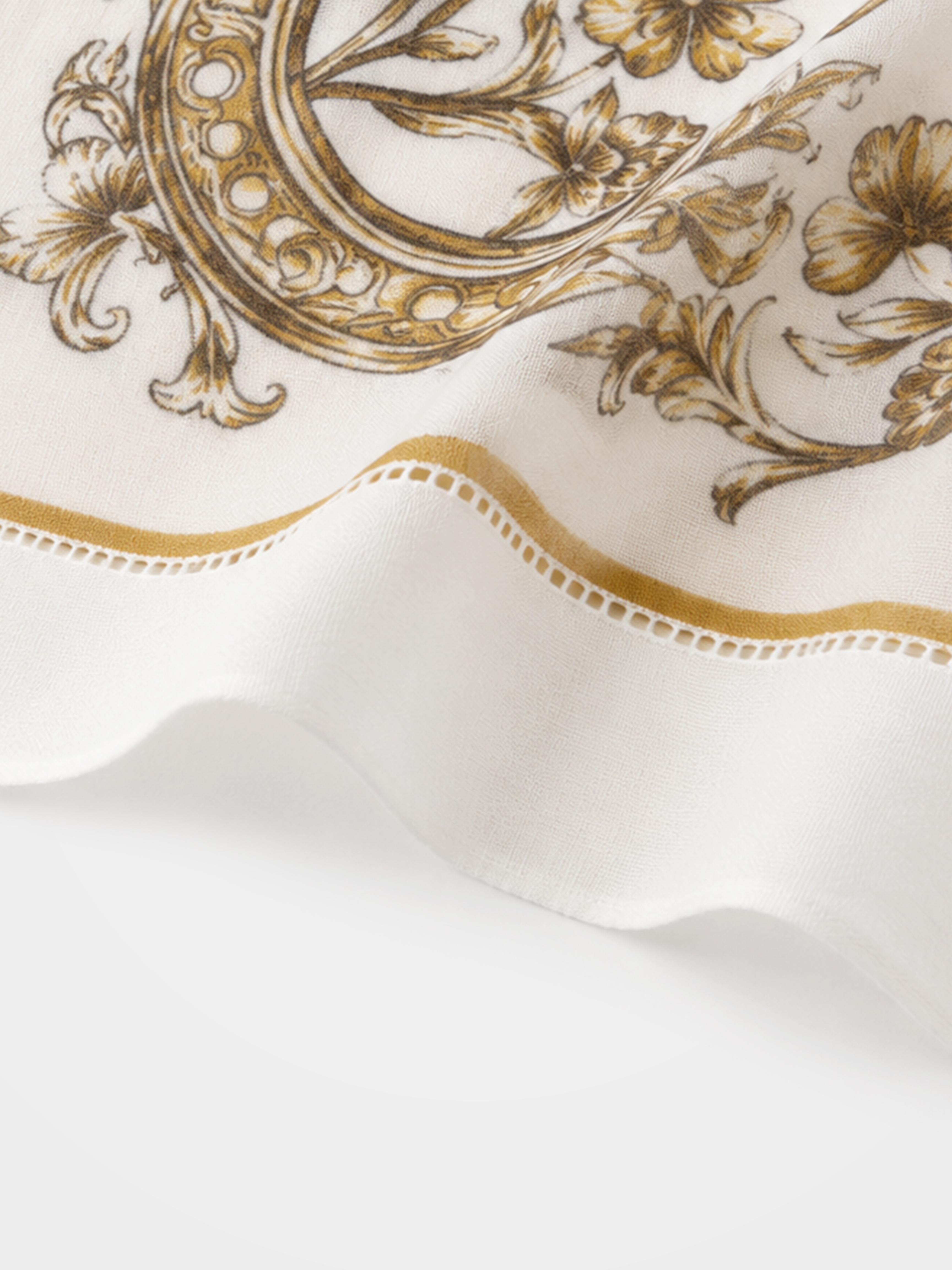 100% Cashmere Vintage Pegasus Square Scarf Lightweight Luxury Wrap