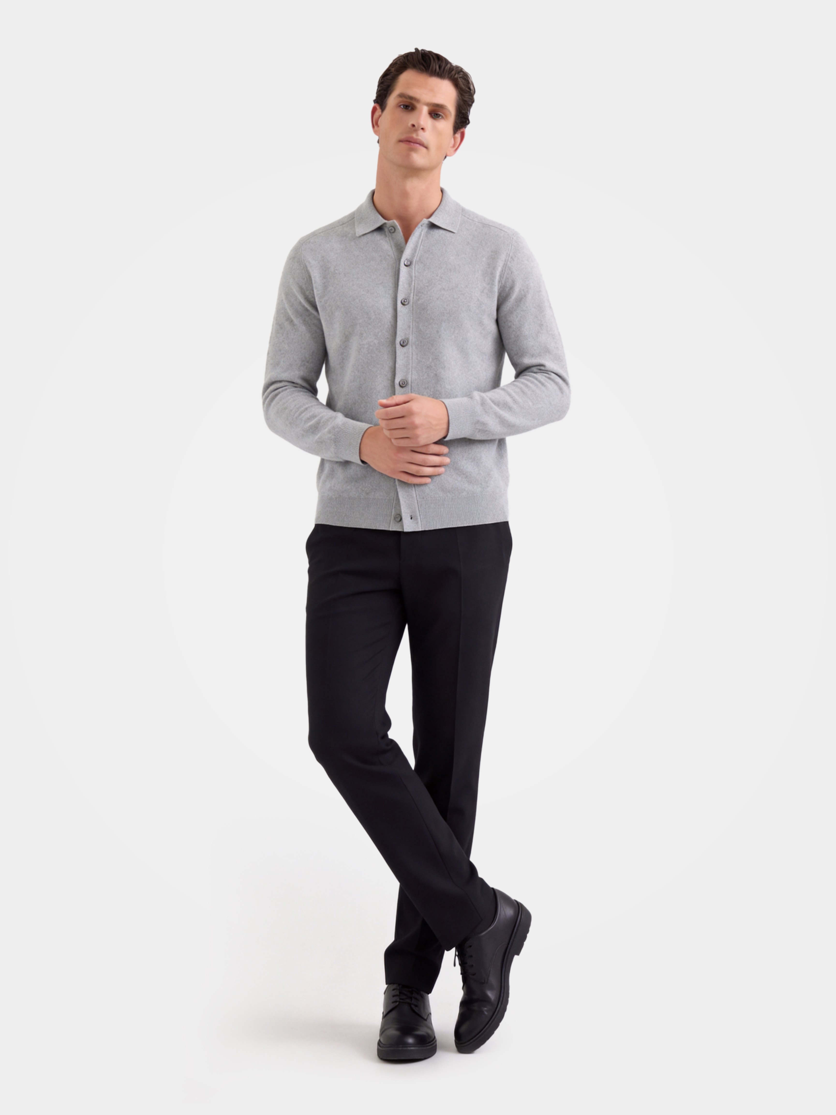 Men’s 100% Organic Cashmere Shirt Sweater Pullover