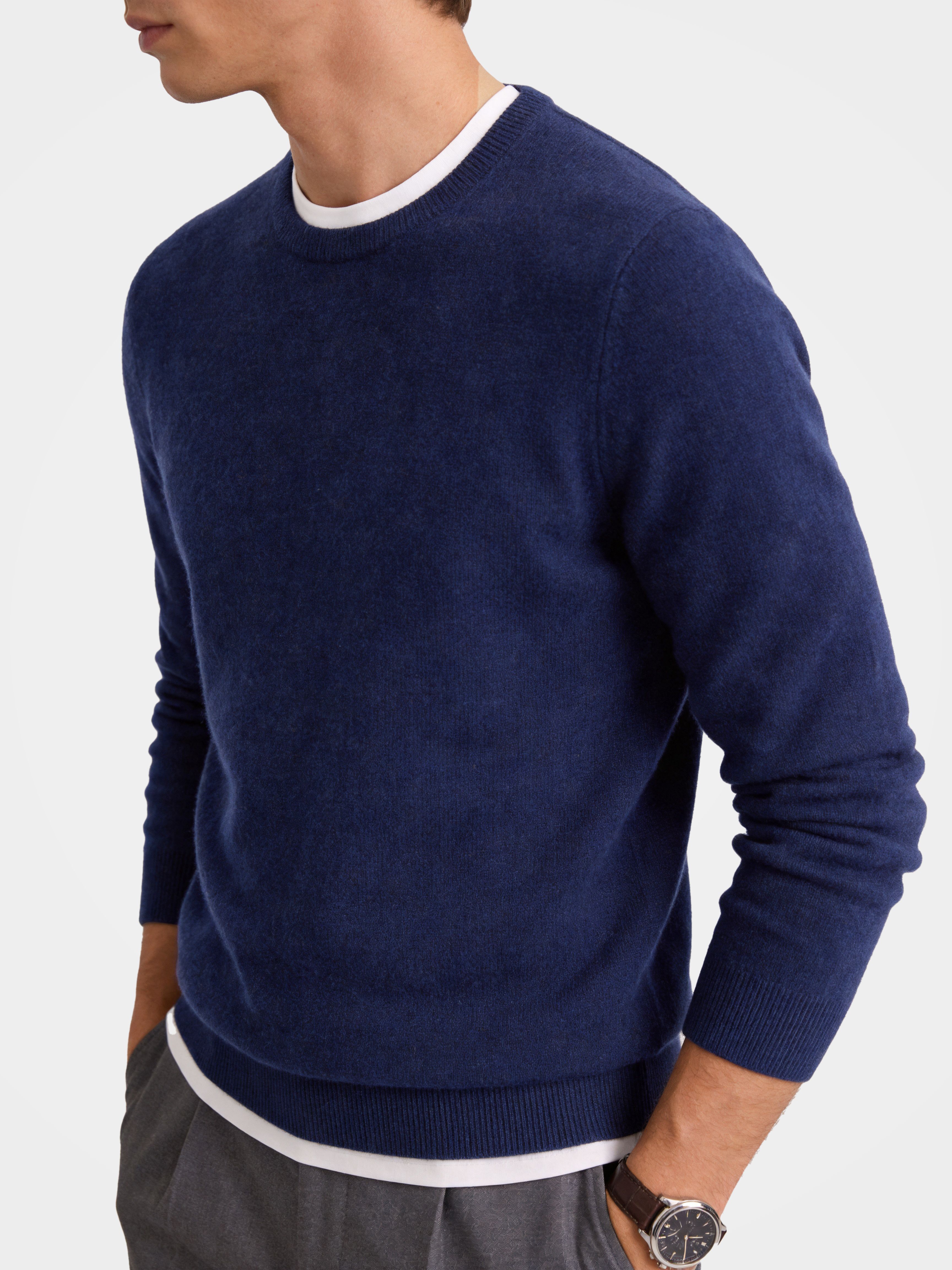 Men’s 100% Mongolian Cashmere Crew Neck Sweater