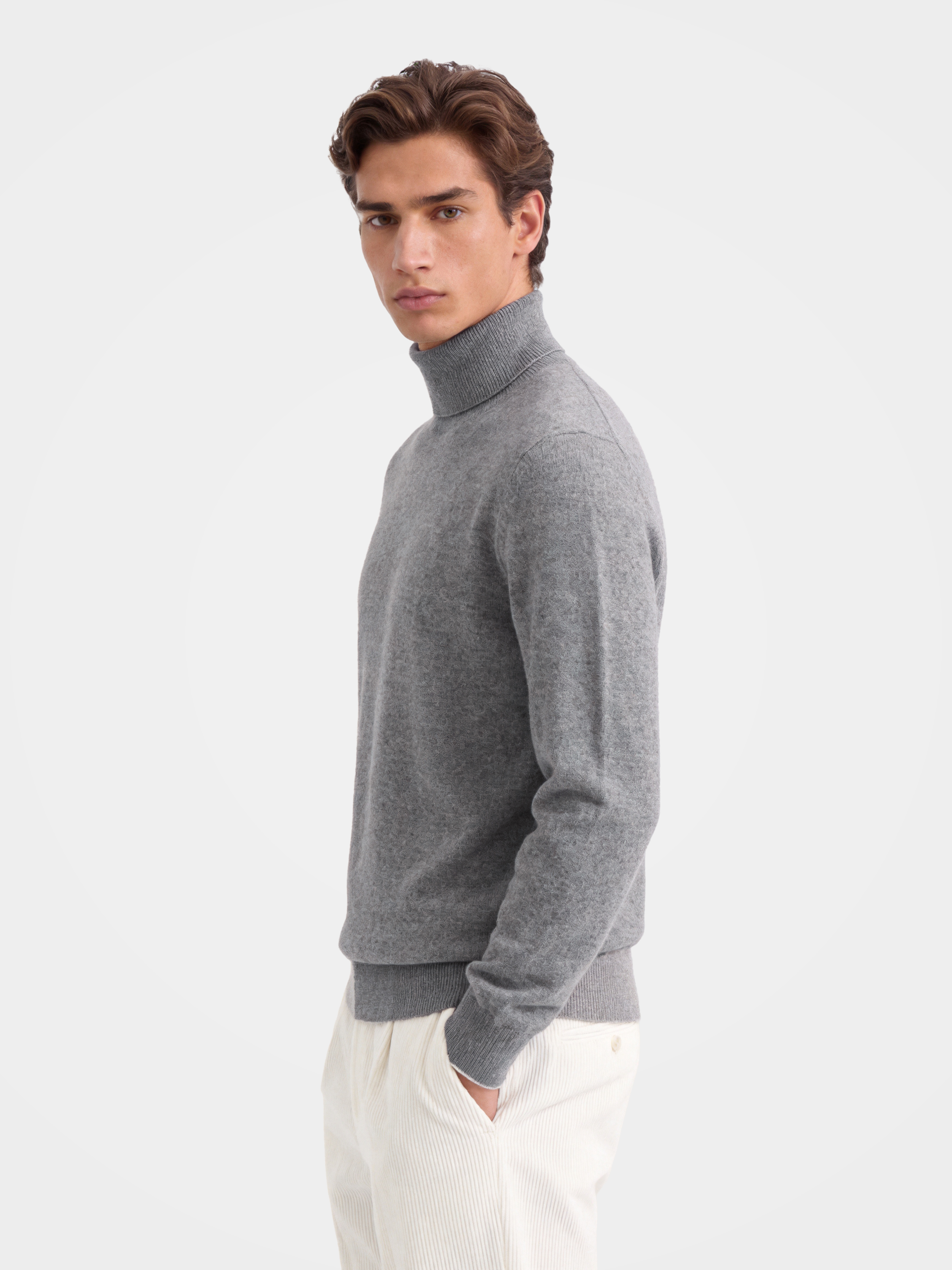 Pre-Order | Men's 100% Mongolian Cashmere Turtleneck Sweater Soft Knit Pullover (10-14 Business Days)
