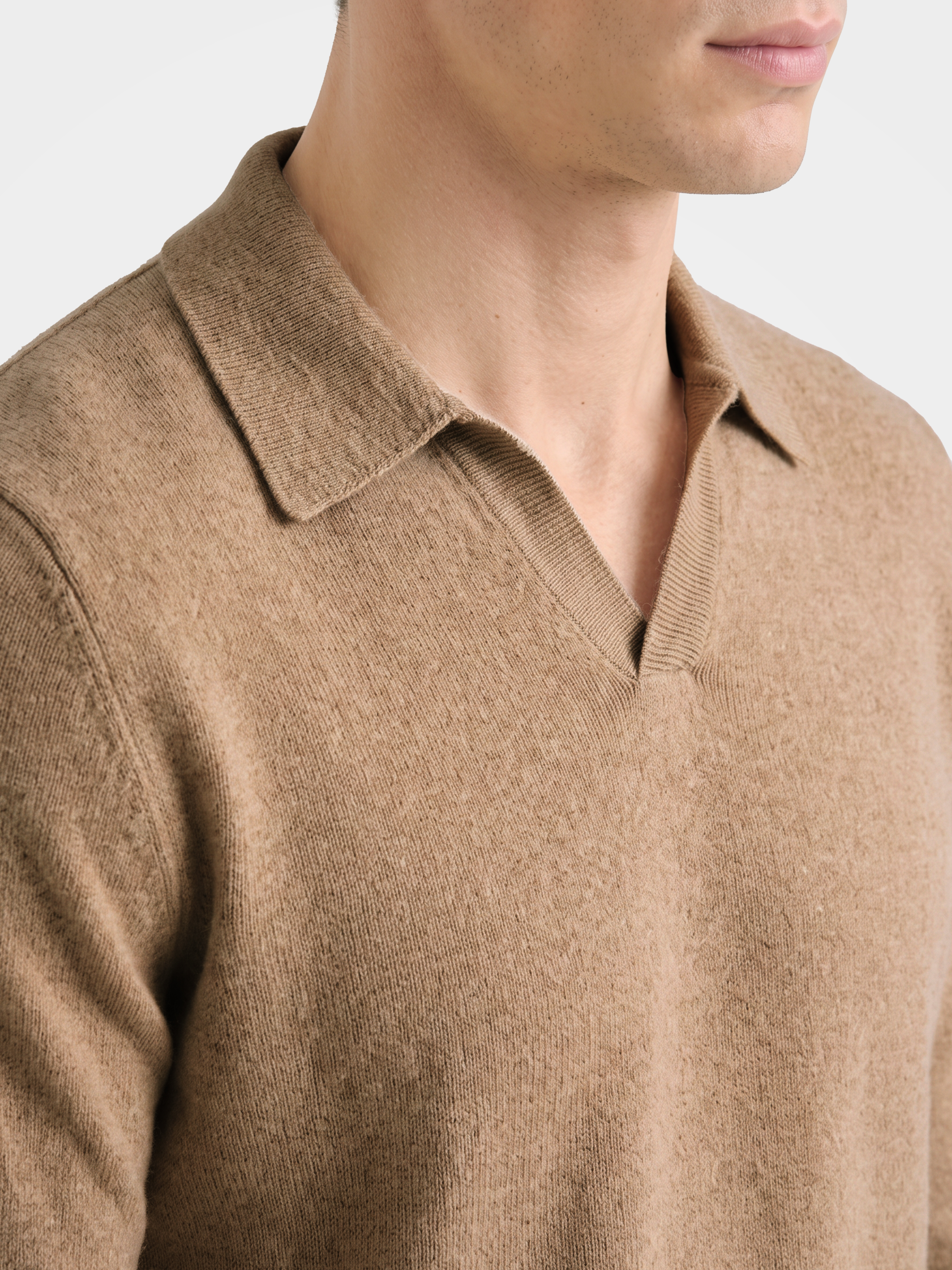 Pre-Order | Men's 100% Cashmere Collared Knit Sweater Classic Ribbed Pullover (10-14 Business Days)