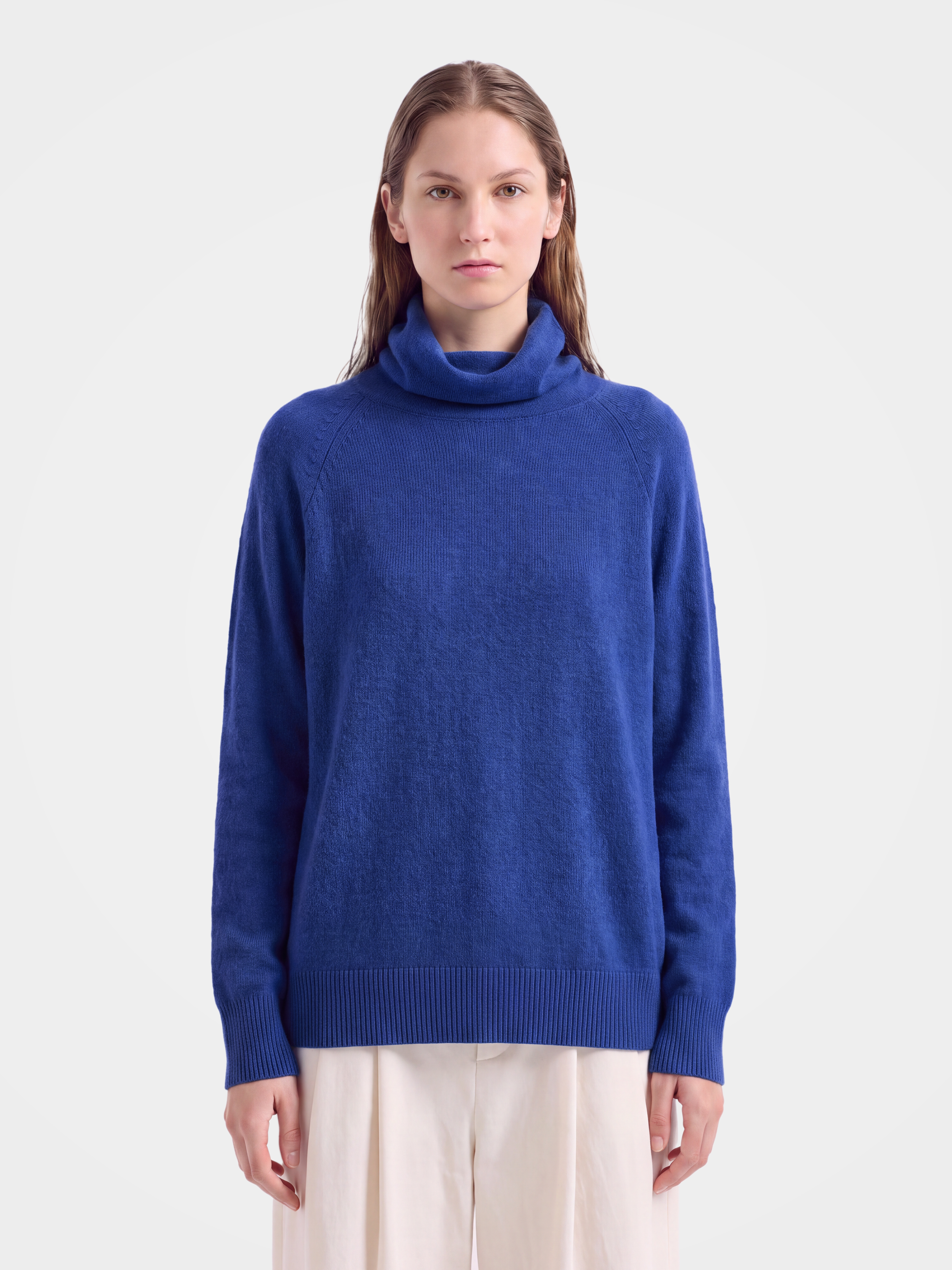 Soft Cashmere Silk Blend Turtleneck Sweater Long Sleeve Knit Pullover