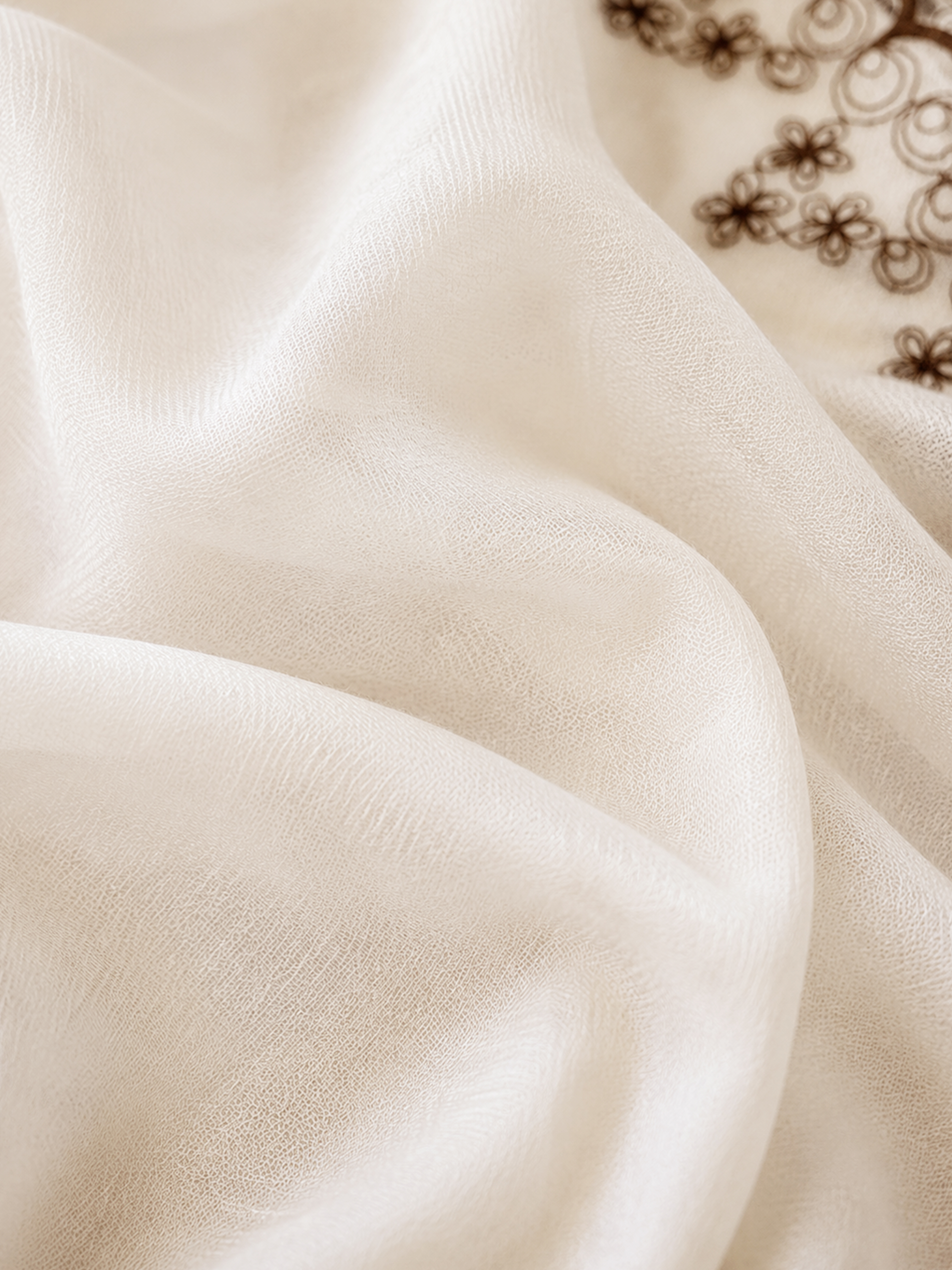 100% Cashmere Classic Floral Long Lightweight Soft Scarf