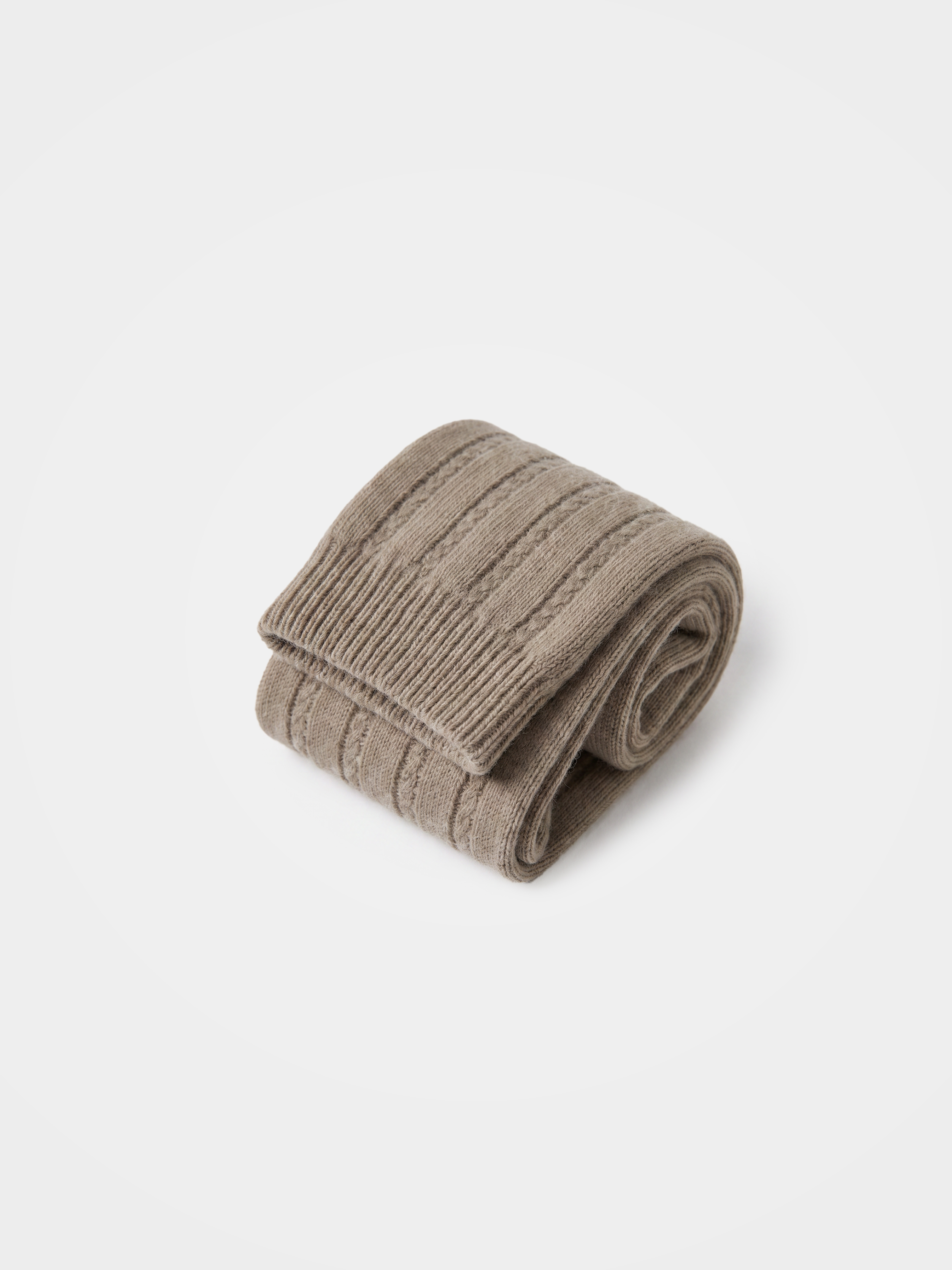 100% Cashmere Rib Knit Crew Socks