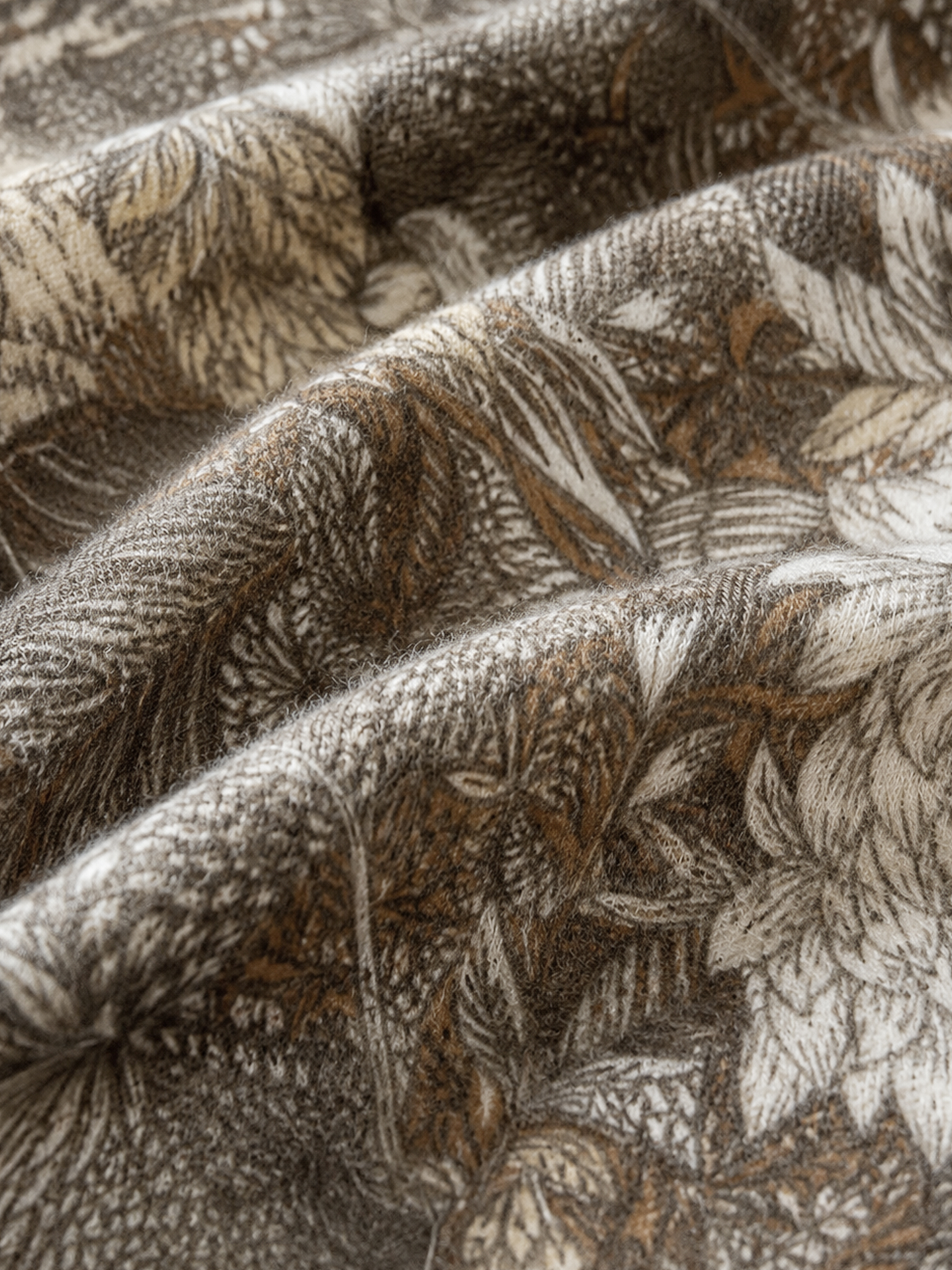 100% Cashmere Scenery Print Soft Square Scarf