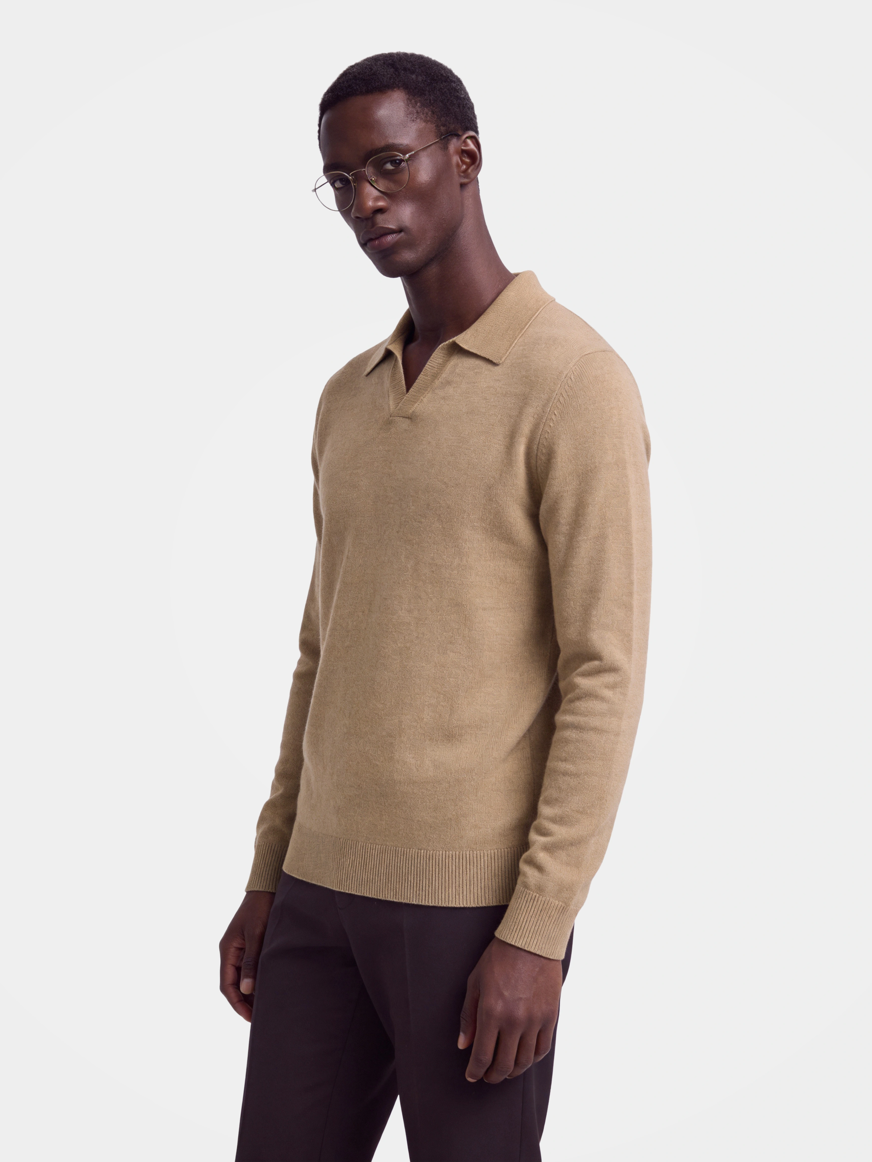Pre-Order | Men's 100% Wool Collared Knit Sweater Classic Ribbed Pullover (10-14 Business Days)