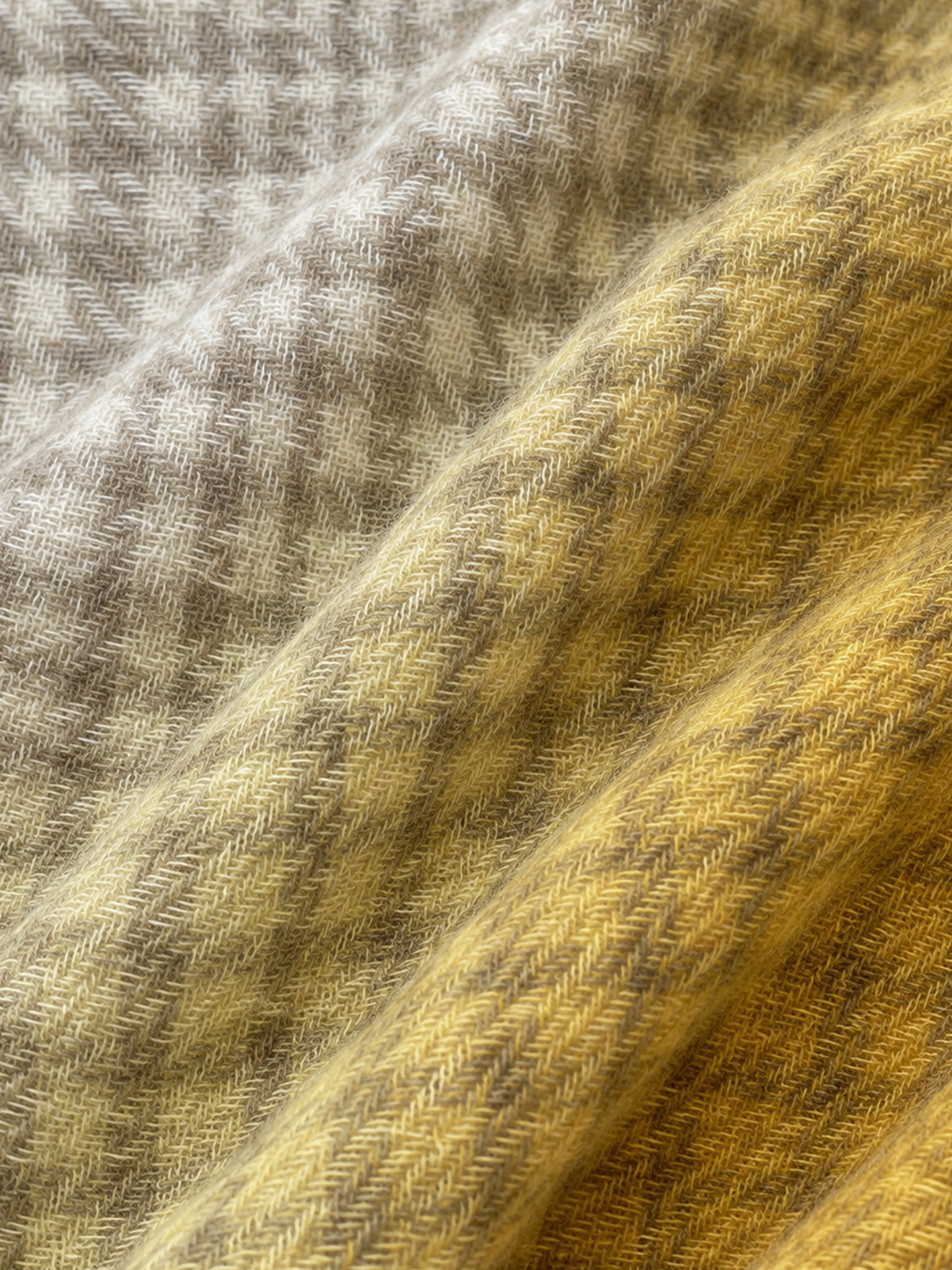 100% Cashmere Gradient Print Tassel Square Scarf