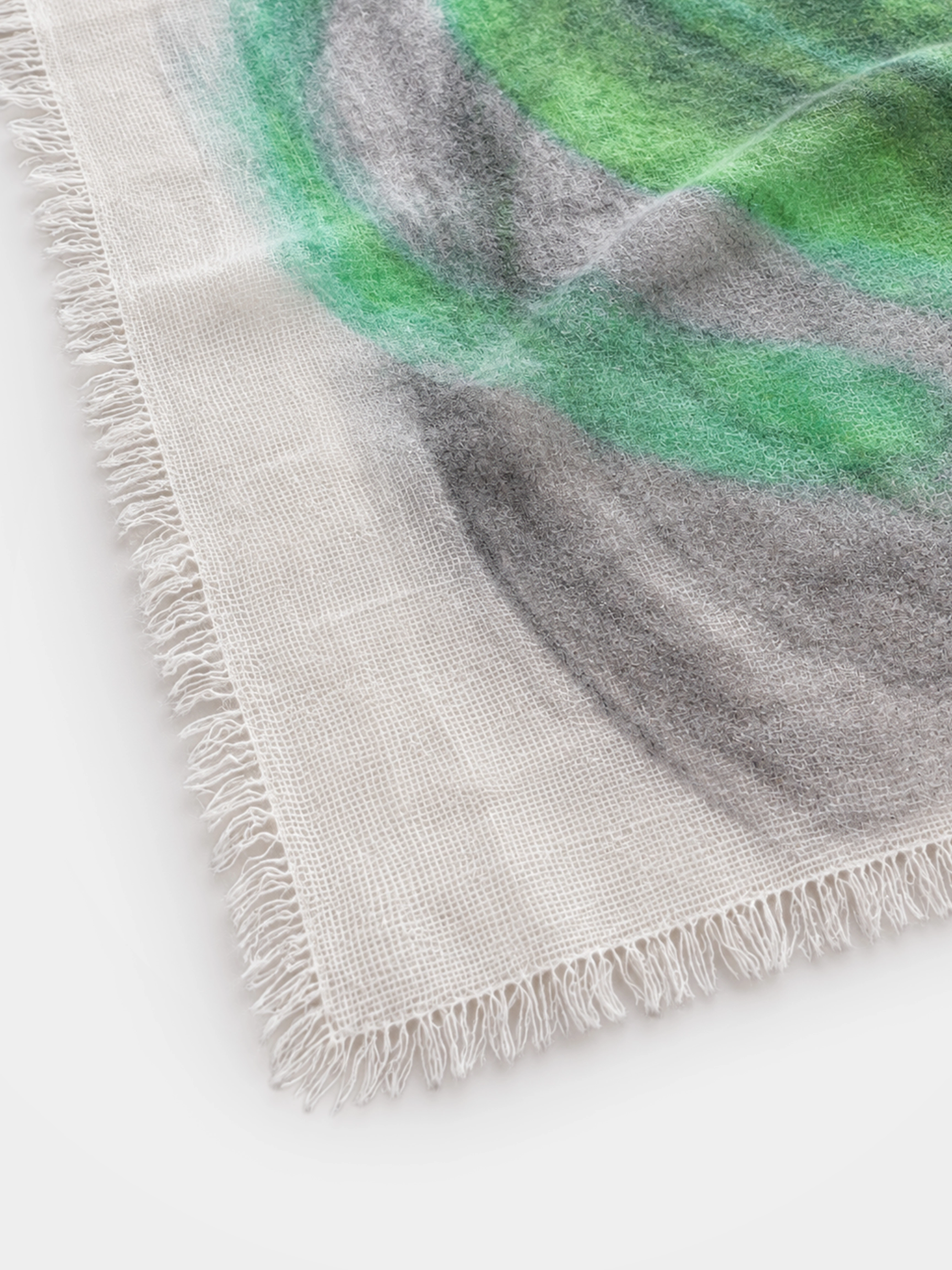 100% Cashmere Graffiti Painting Tassel Square Scarf