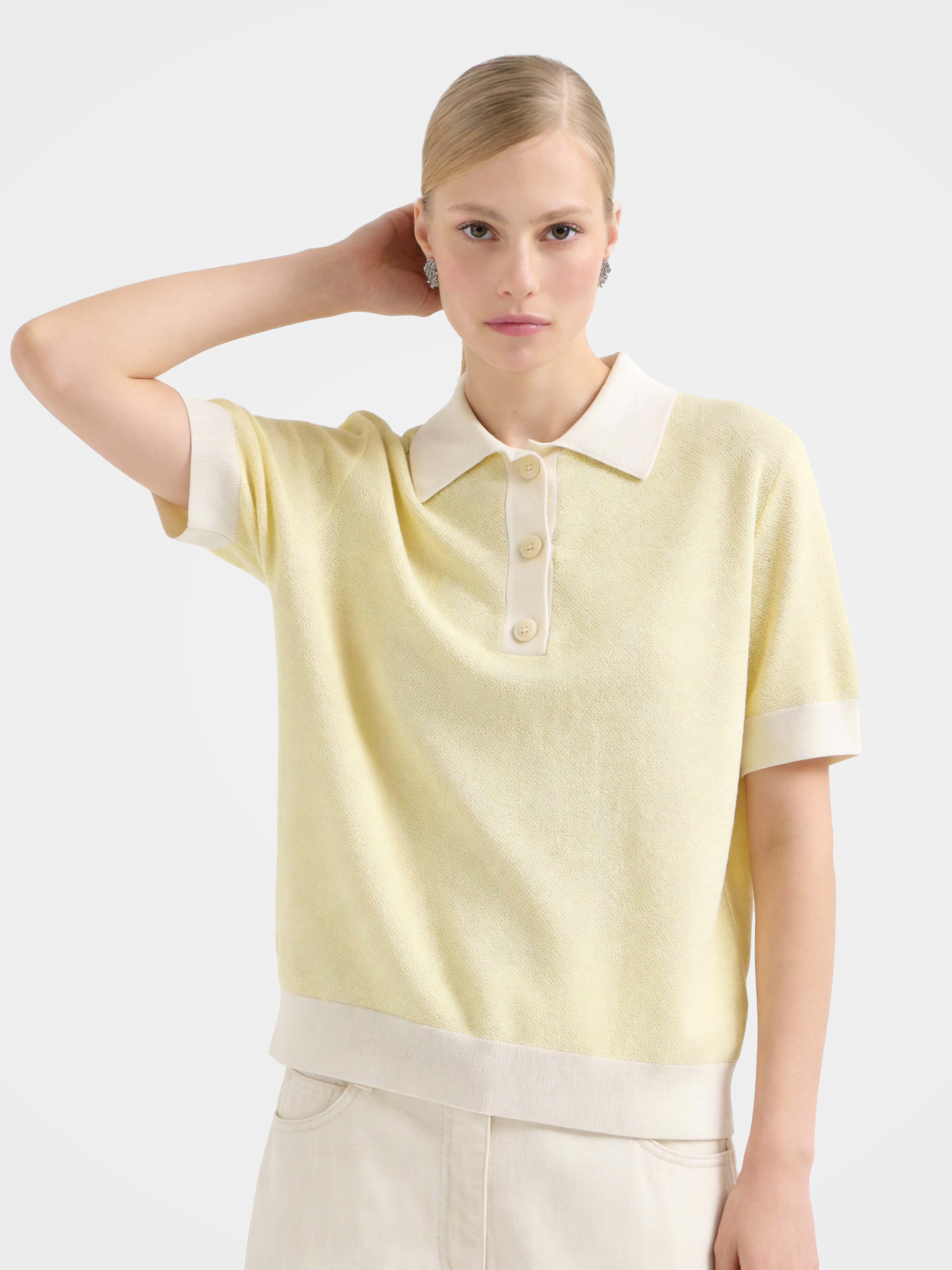 Lightweight Cotton Triacetate Short Sleeve Pullover