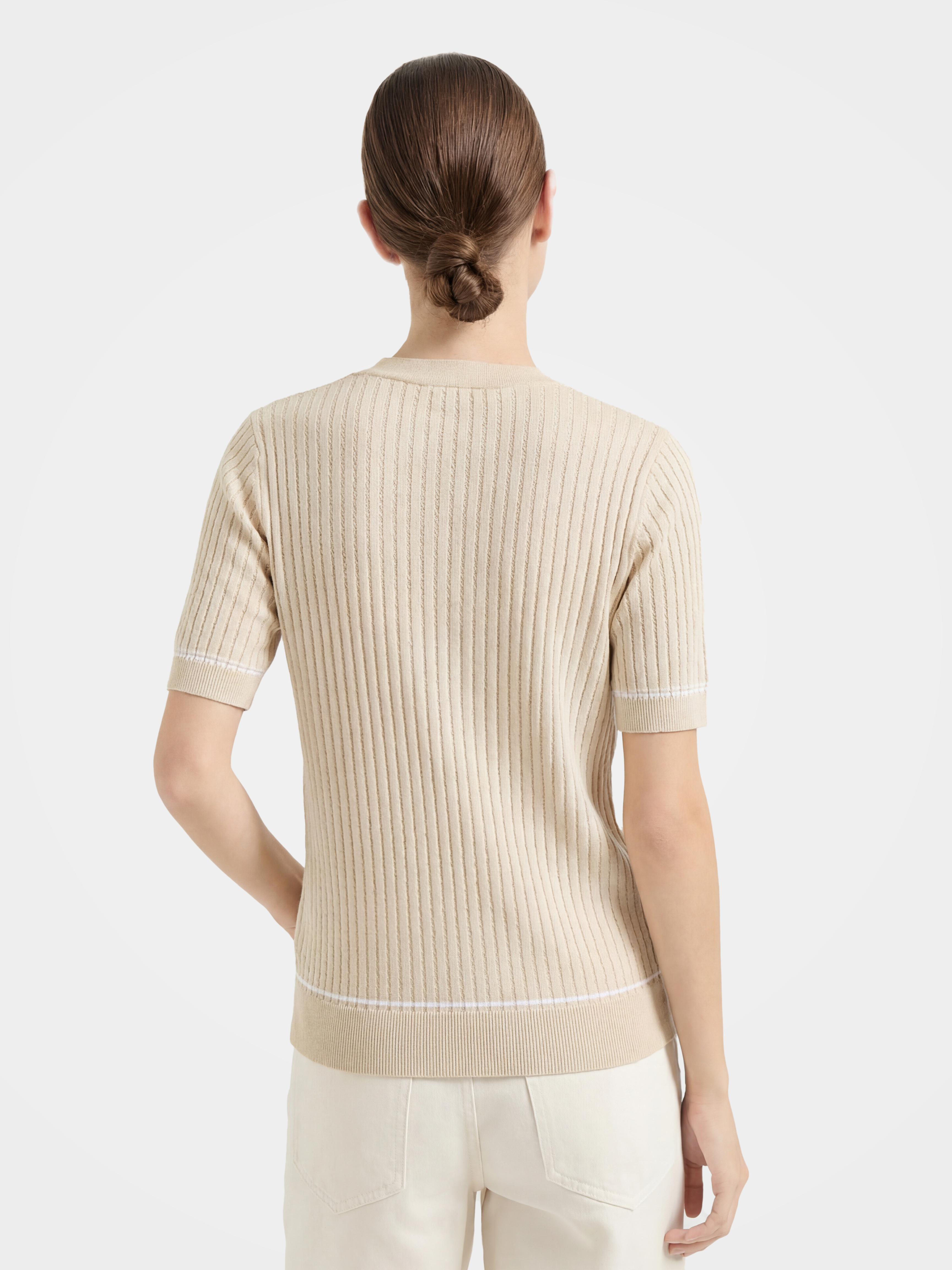 Breathable Cotton Ribbed Knit Summer Top
