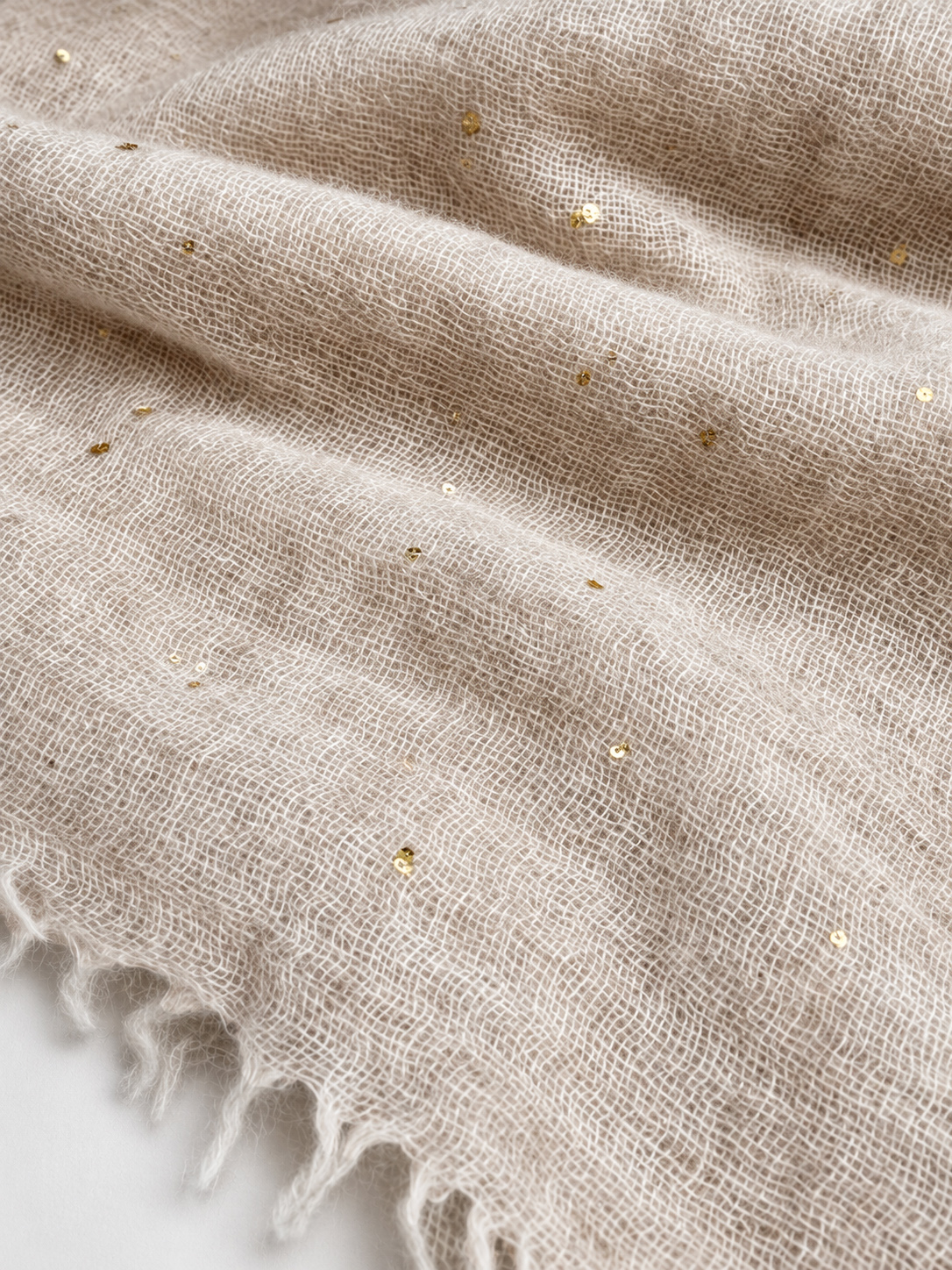[Copy]100% Cashmere Herringbone Fringe Long Scarf