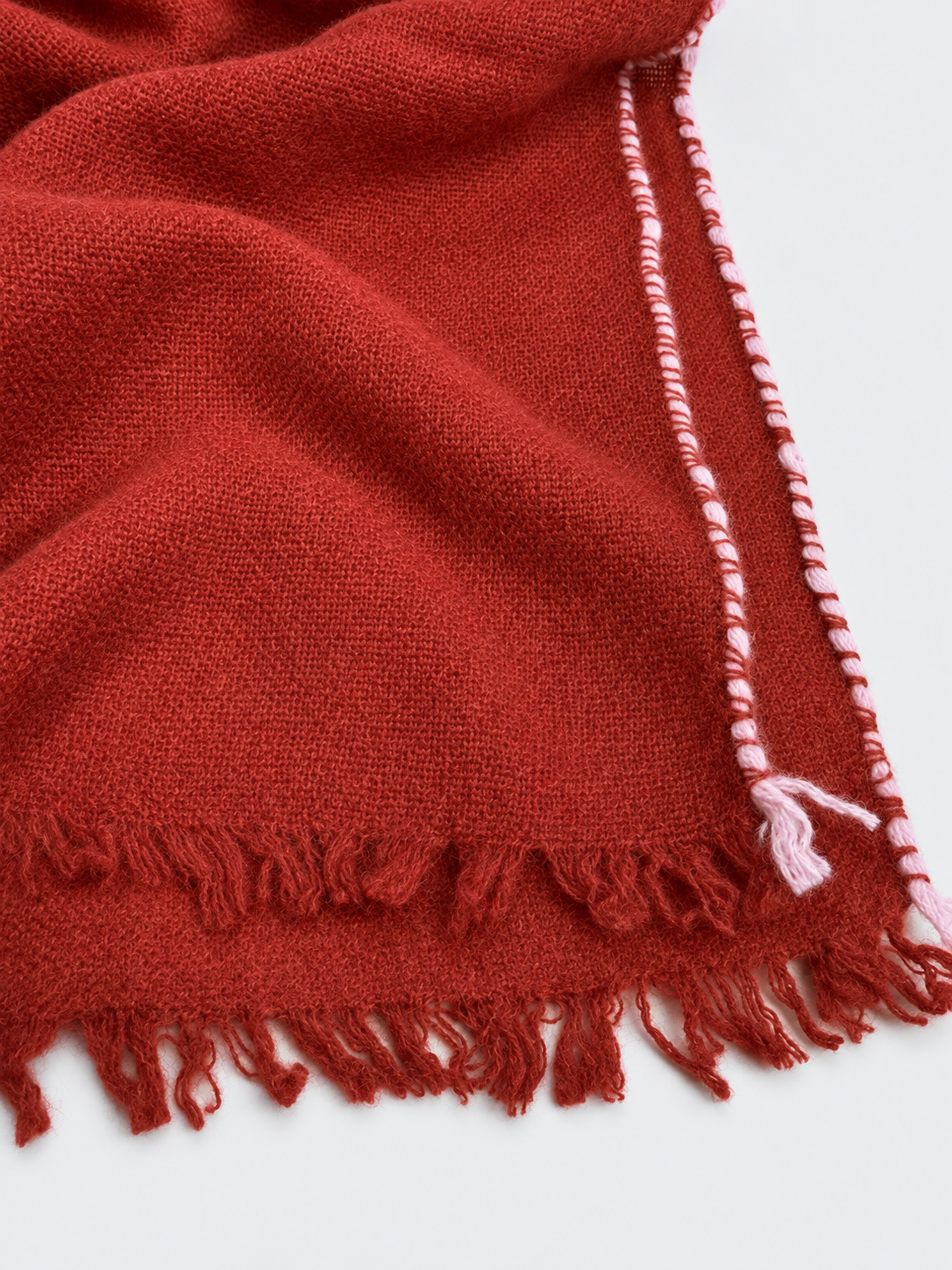 100% Cashmere Lightweight Solid Color Fringe Long Scarf