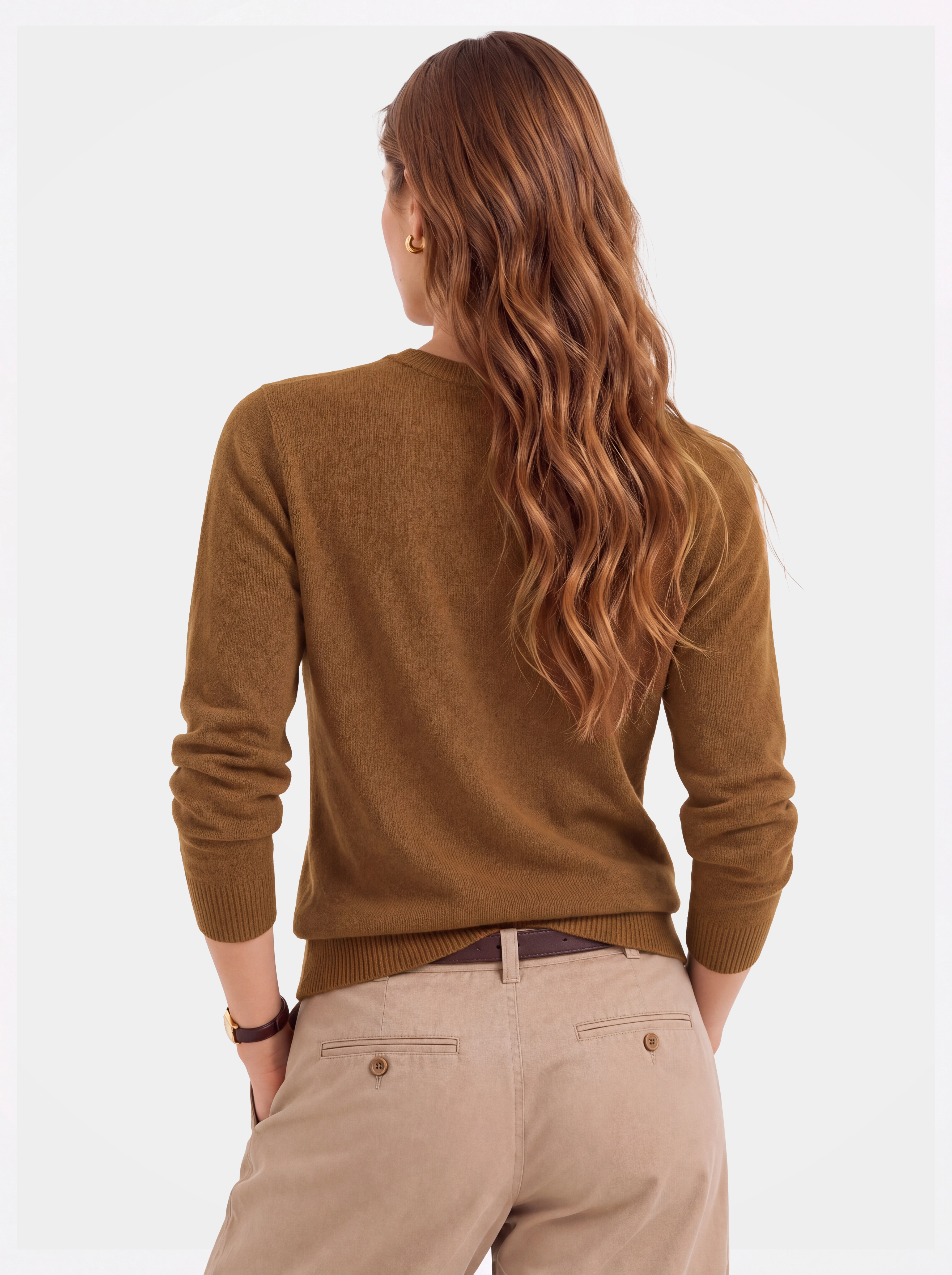 100% Mongolian Cashmere Crewneck Sweater