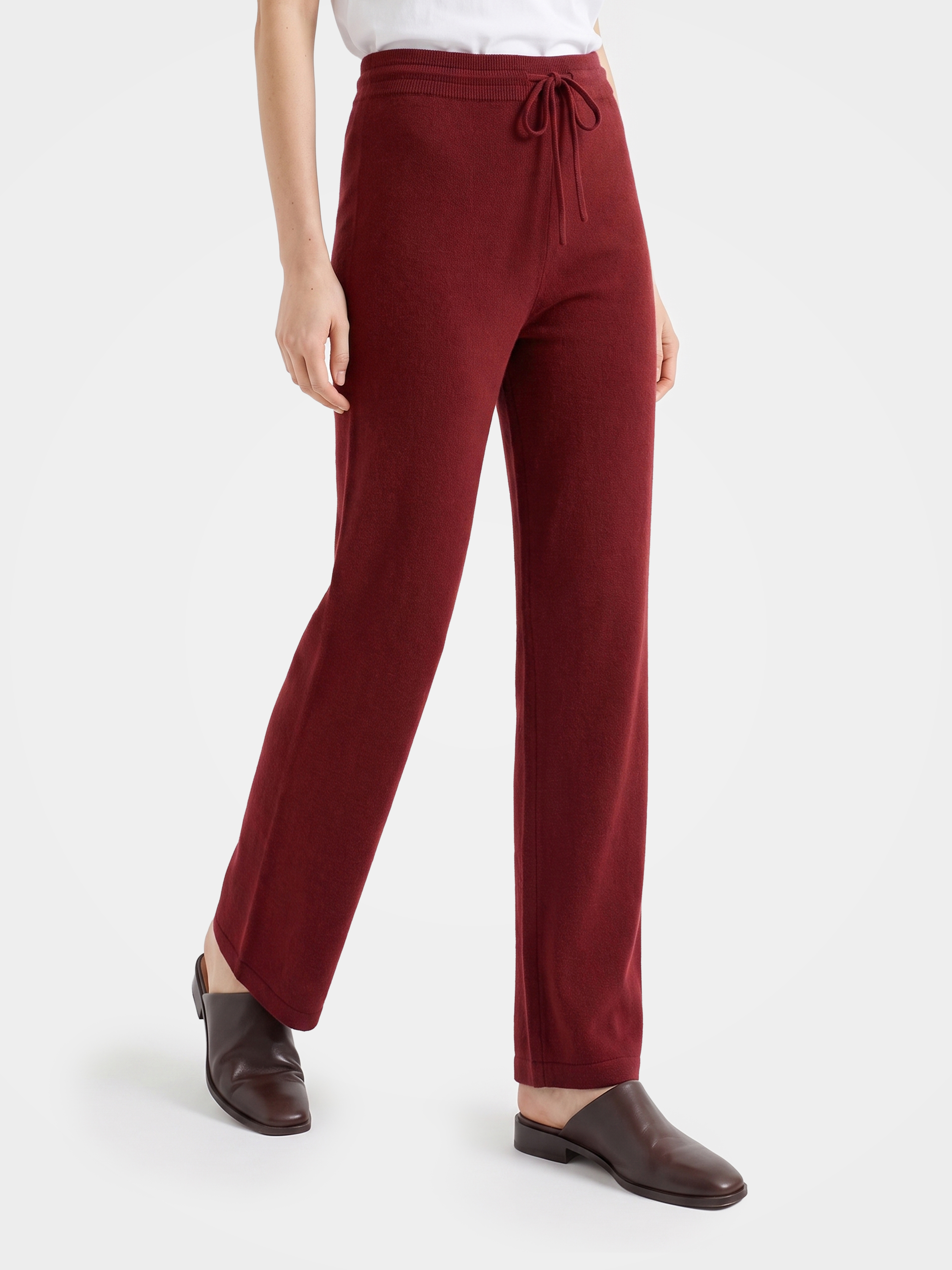 Pre-Order | 100% Cashmere Straight Leg Pants Drawstring Pants