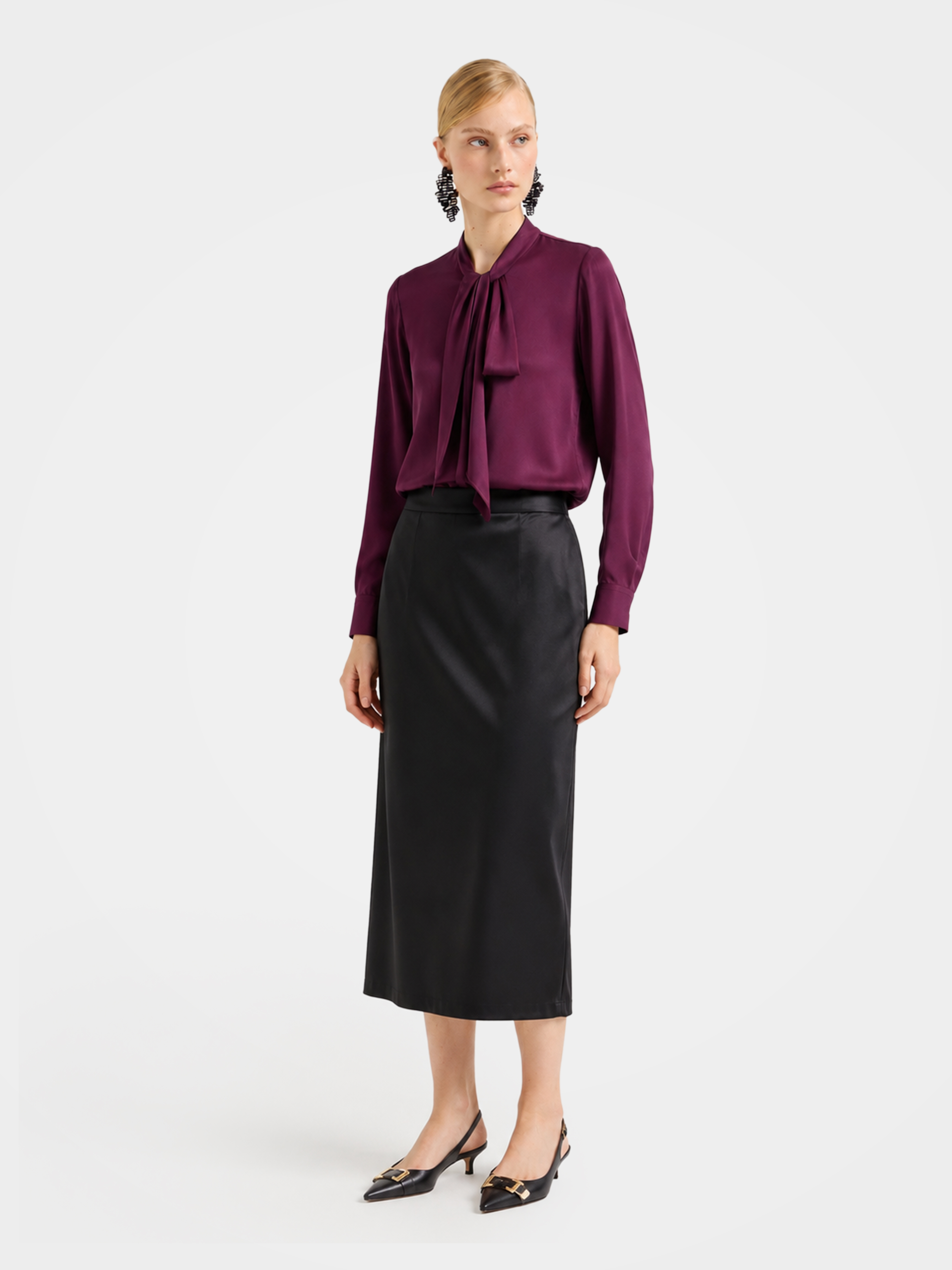 Regular Draped Long Sleeve Mulberry Silk Shirt