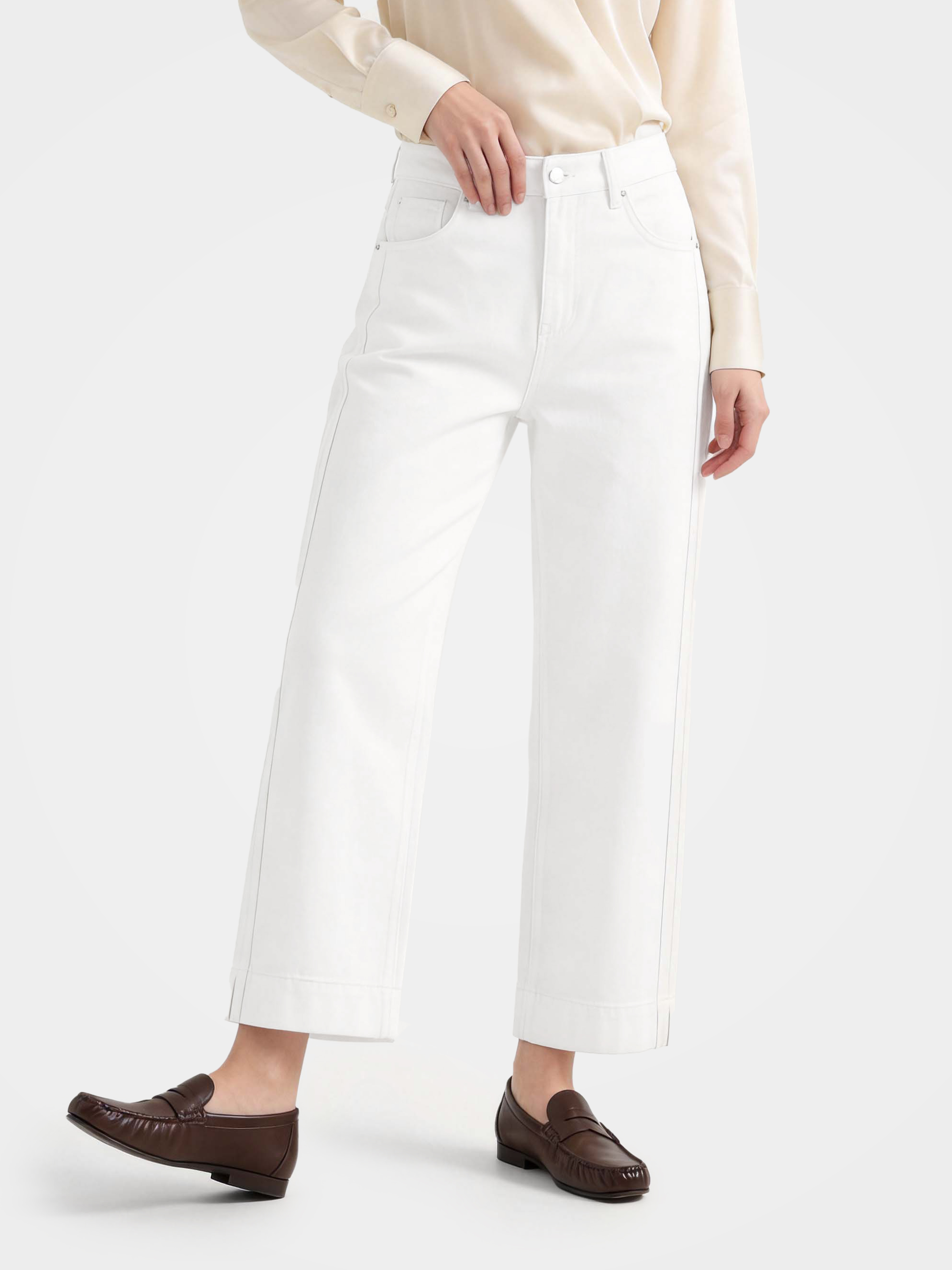Refined High-Rise Straight Casual Jeans