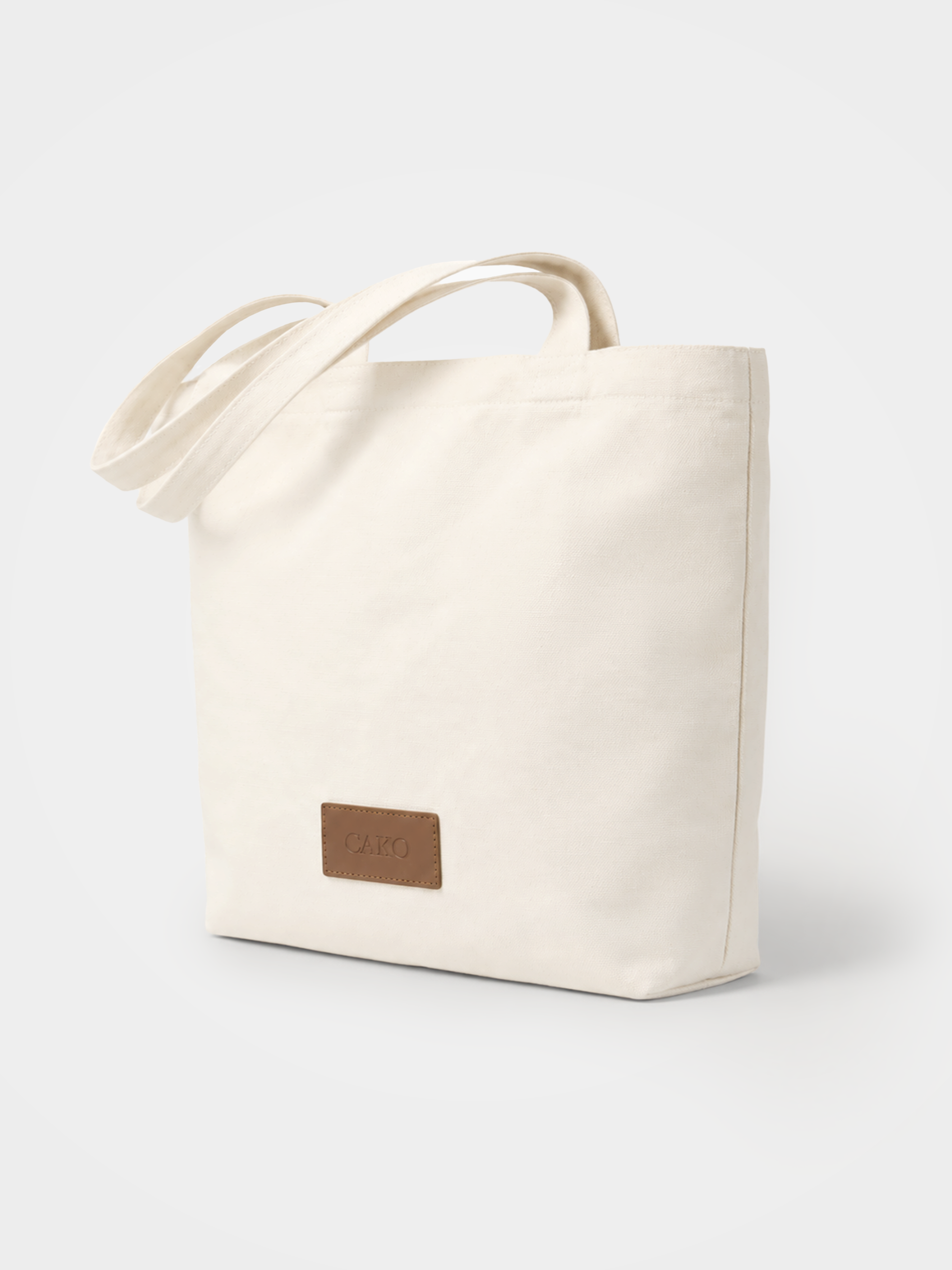 CAKO Canvas Bag with Leather Logo Patch