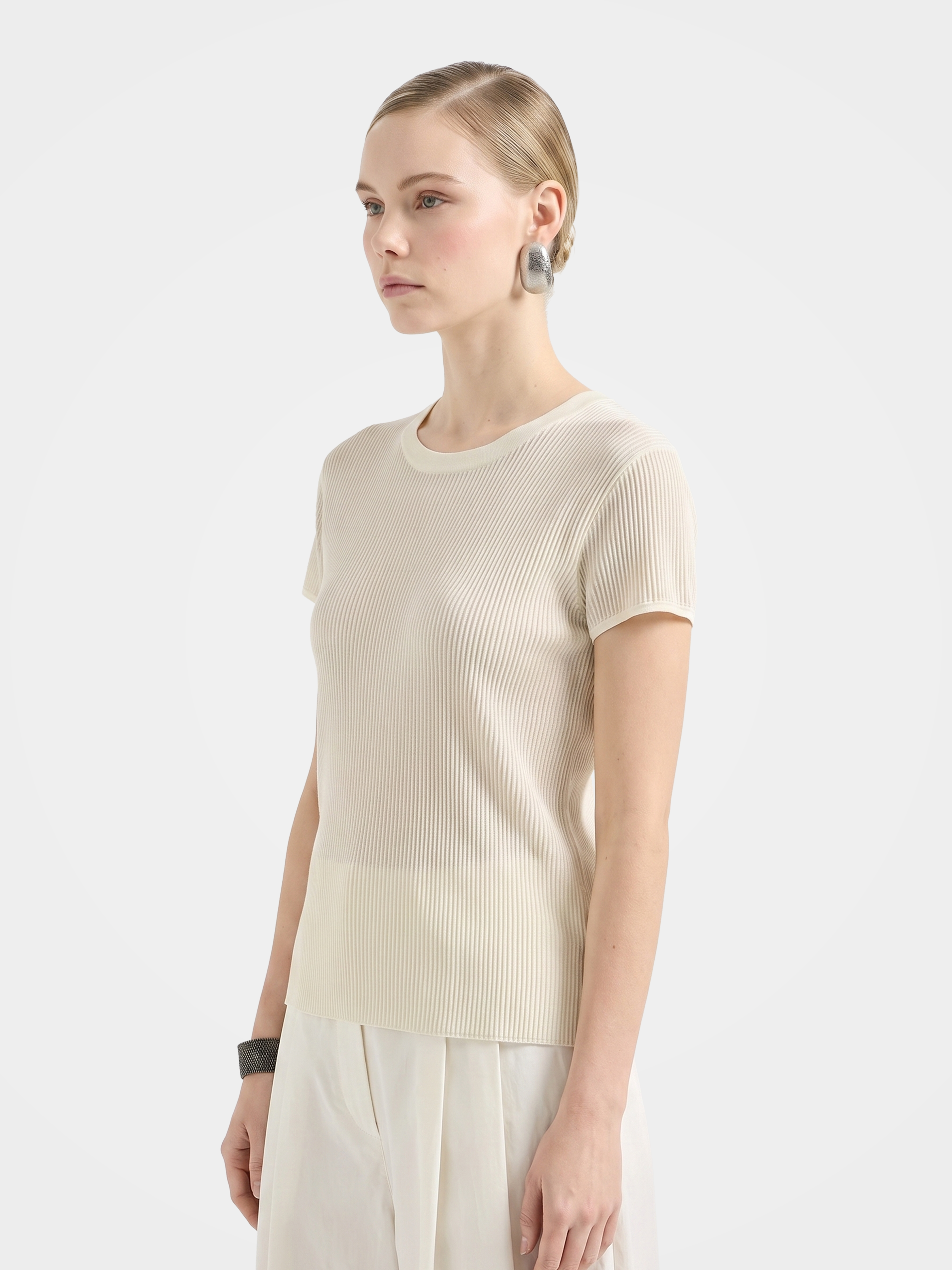 Lightweight Cotton Short Sleeve knit Tee