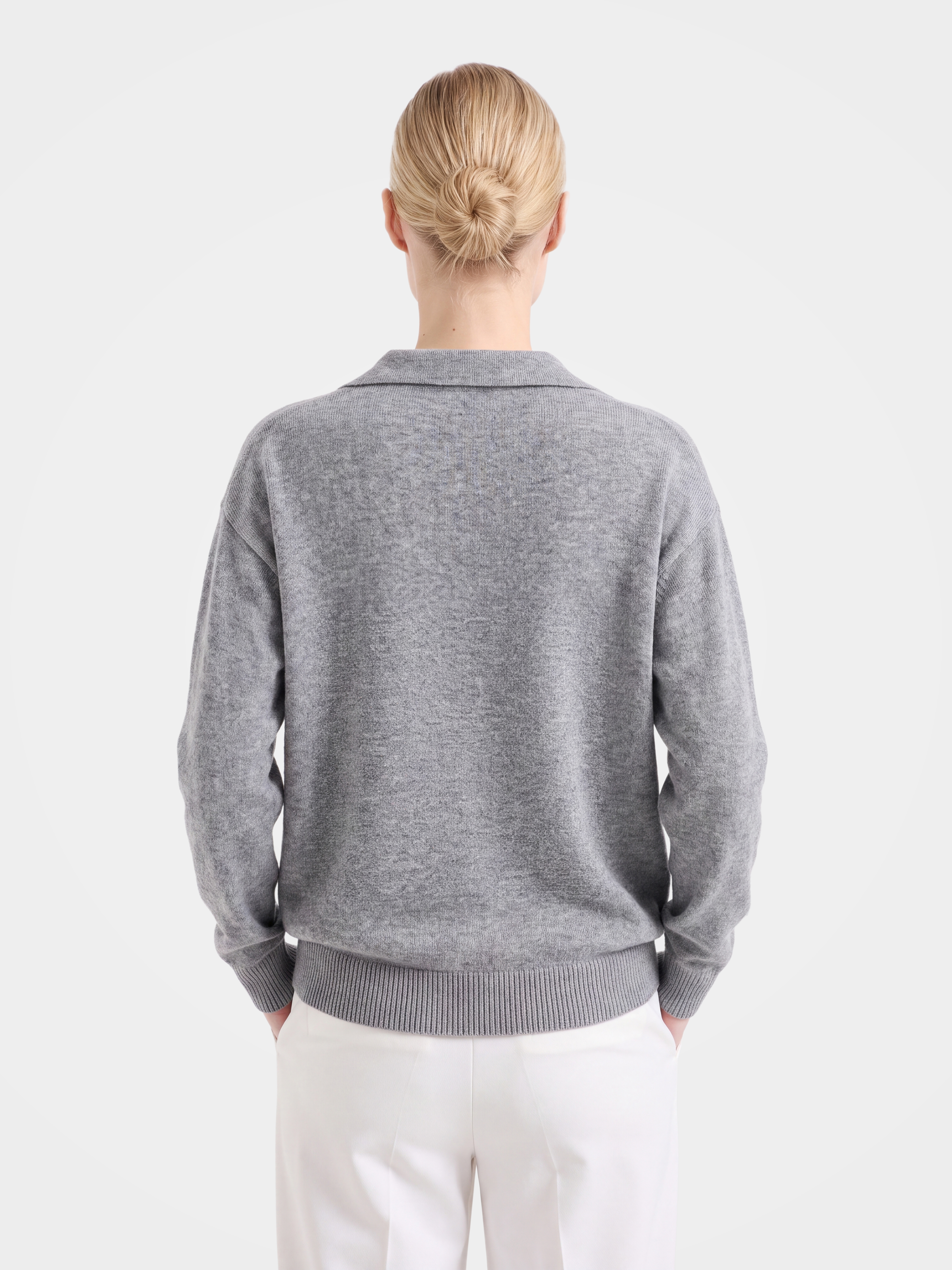 Soft 100% Mongolian Cashmere Collar 2 in 1 Knit Top