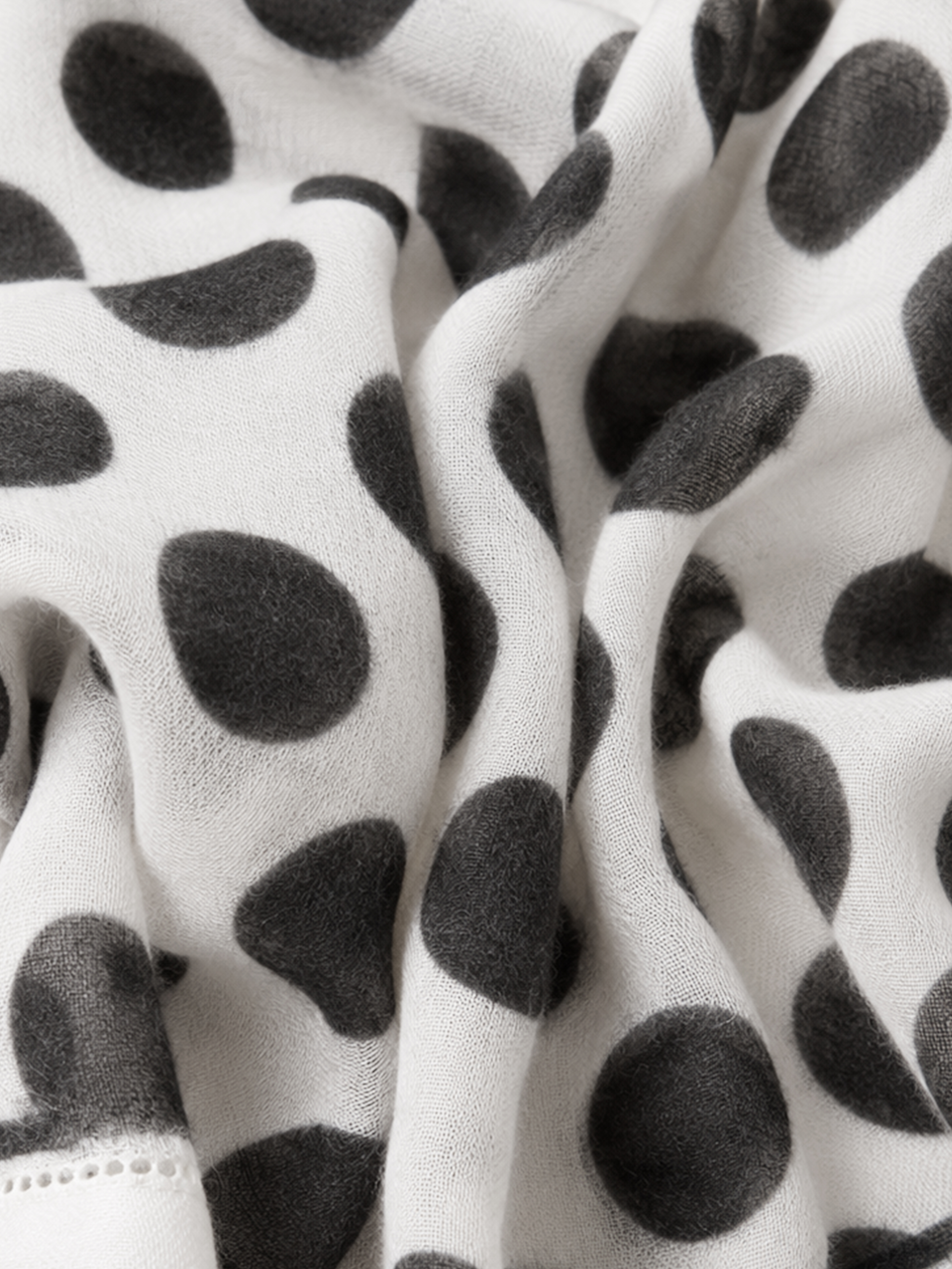 100% Mongolian Cashmere Geometric Print Knit Scarf Luxury Wrap
