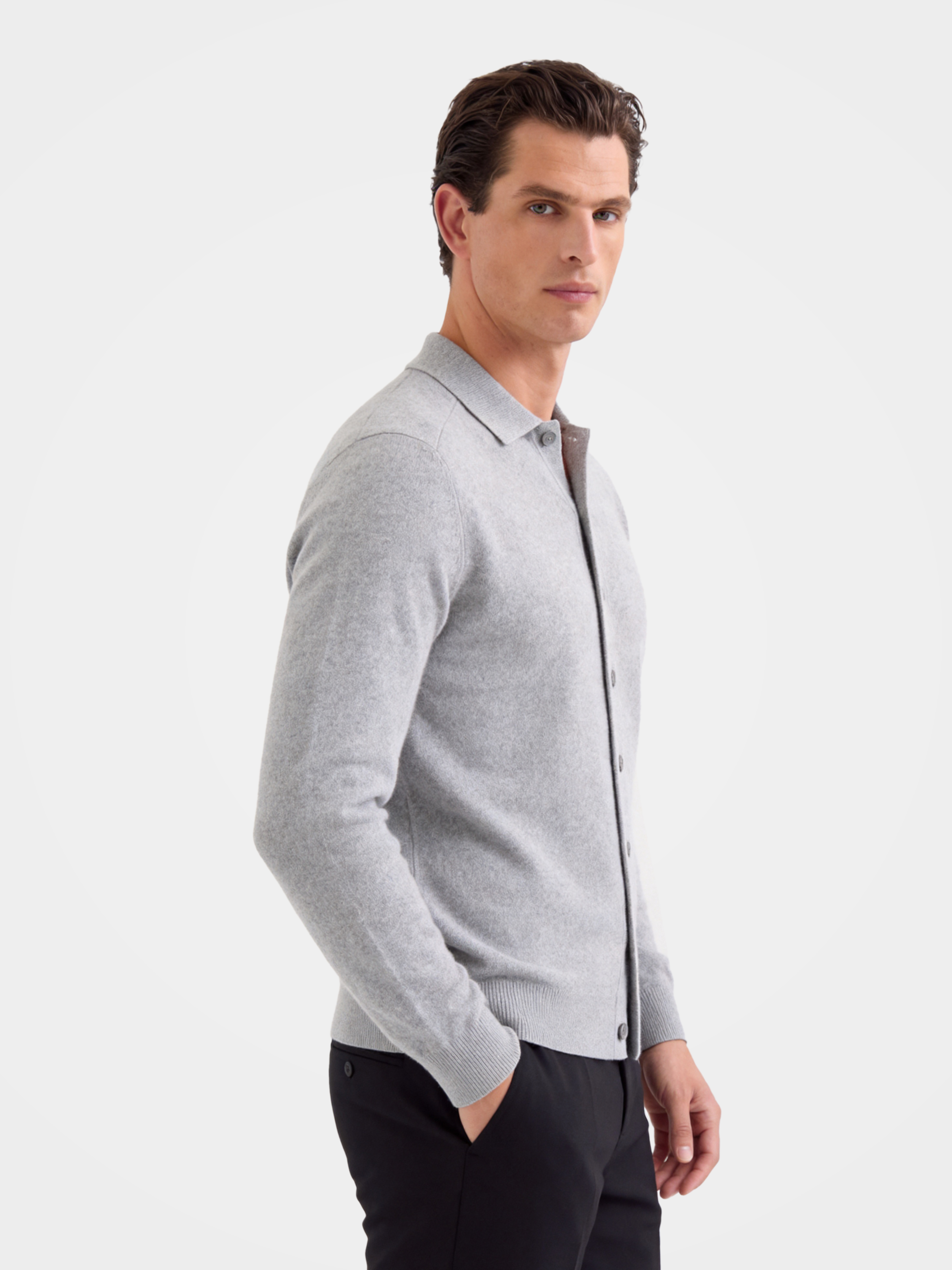 Men’s 100% Organic Cashmere Shirt Sweater Pullover